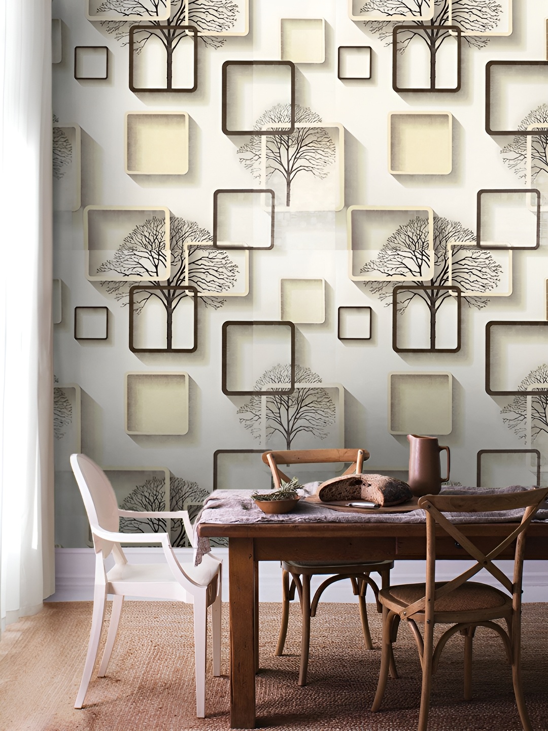 Asian royal White & Brown Geometric Self Adhesive Heat Resistant Waterproof Wall Sticker
Asian royal White & Brown Geometric Self Adhesive Heat Resistant Waterproof Wall Sticker