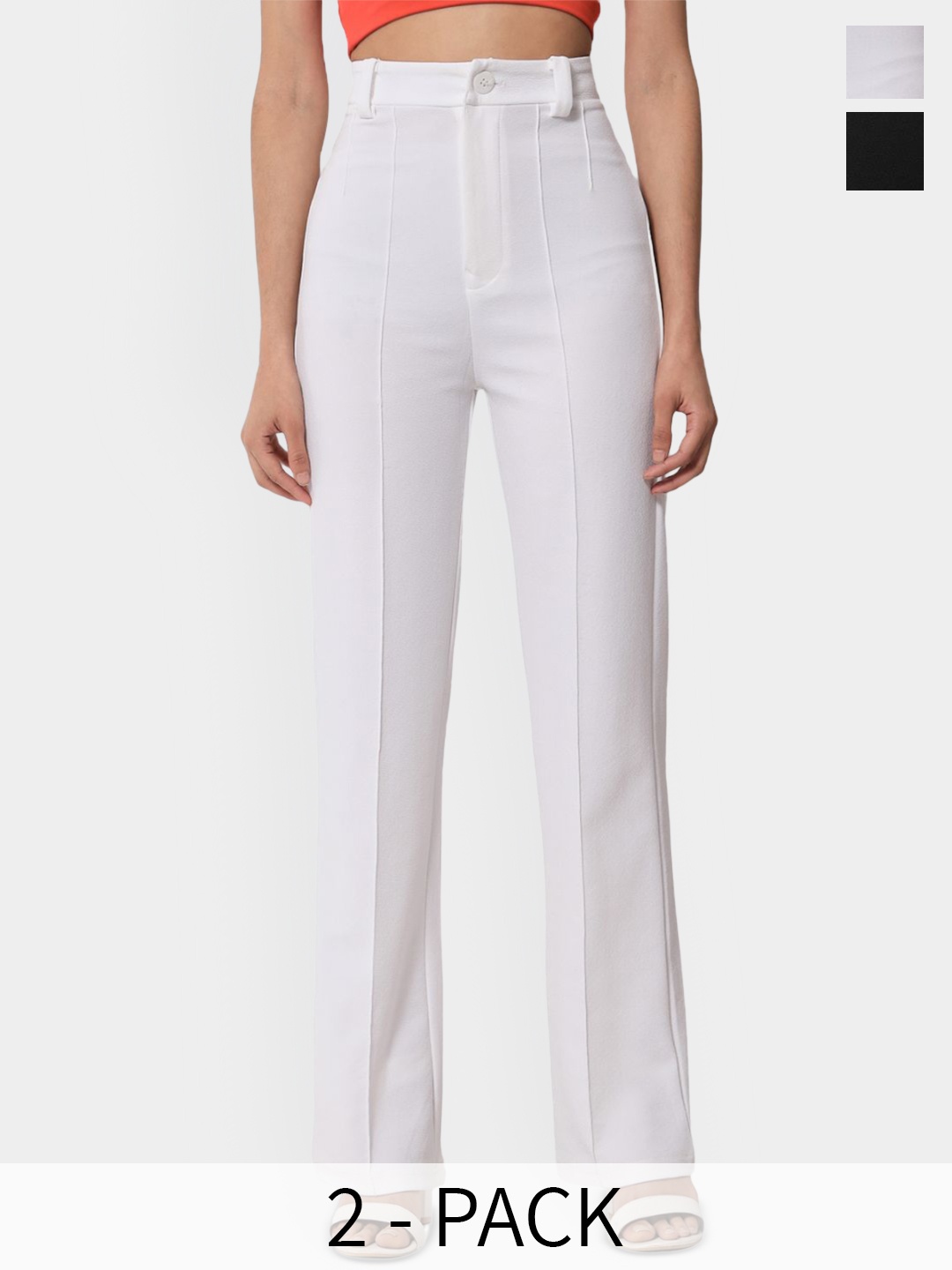 Kotty Women Relaxed Straight Leg Straight Fit High-Rise Easy Wash Trousers, Multi
Kotty Women Relaxed Straight Leg Straight Fit High-Rise Easy Wash Trousers, Multi