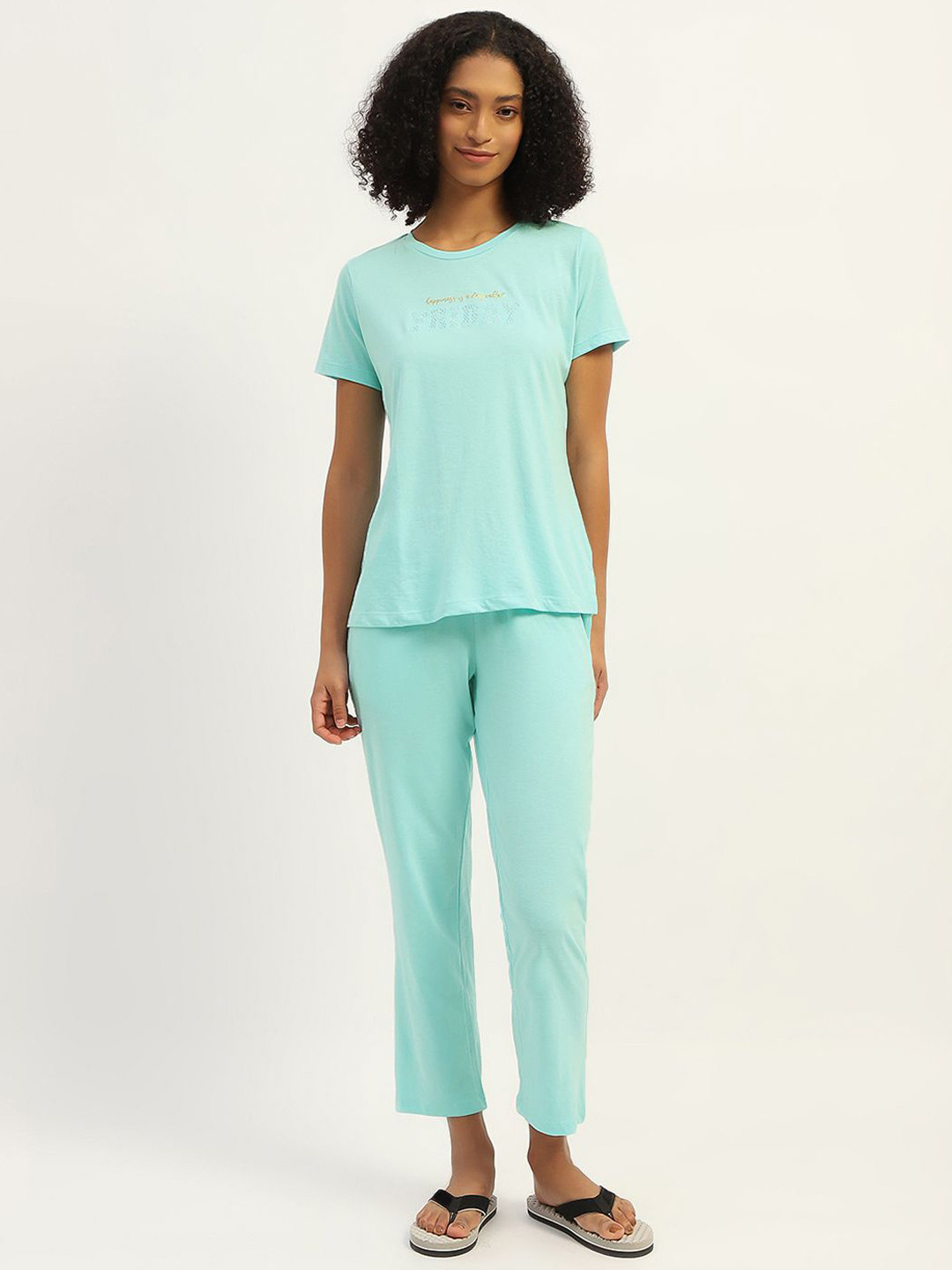 MADAME M SECRET Women Solid Night suit, Blue 
MADAME M SECRET Women Solid Night suit, Blue