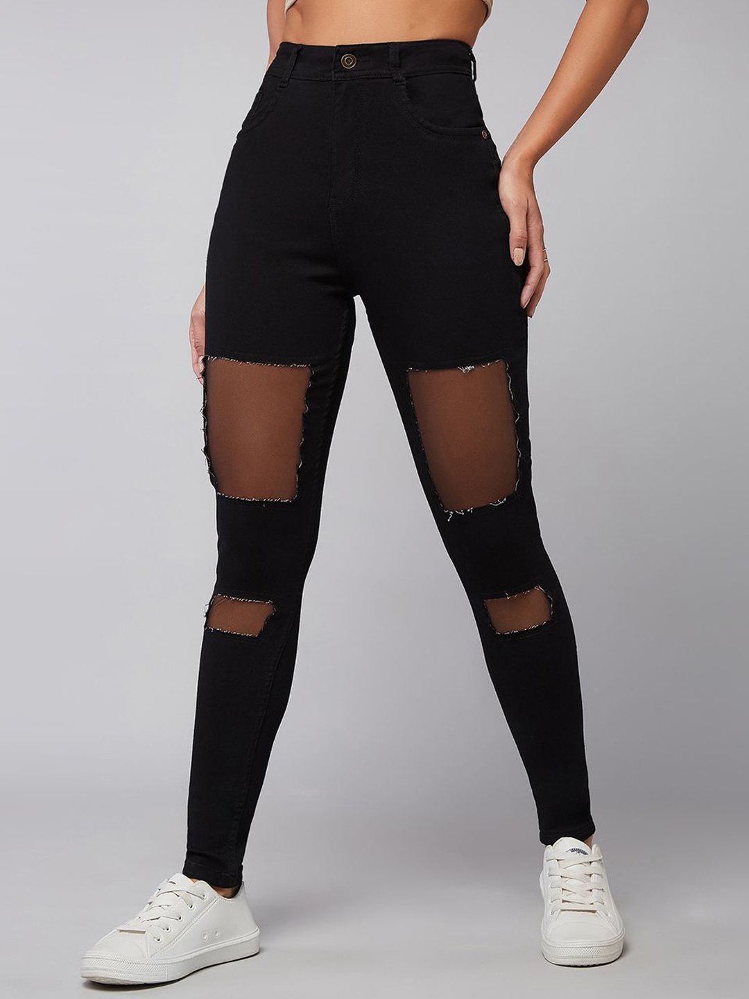 The Roadster Lifestyle Co I Tell Her Everyday No Fade Slim-Fit Ripped Stretchable Jeans, Black
The Roadster Lifestyle Co I Tell Her Everyday No Fade Slim-Fit Ripped Stretchable Jeans, Black