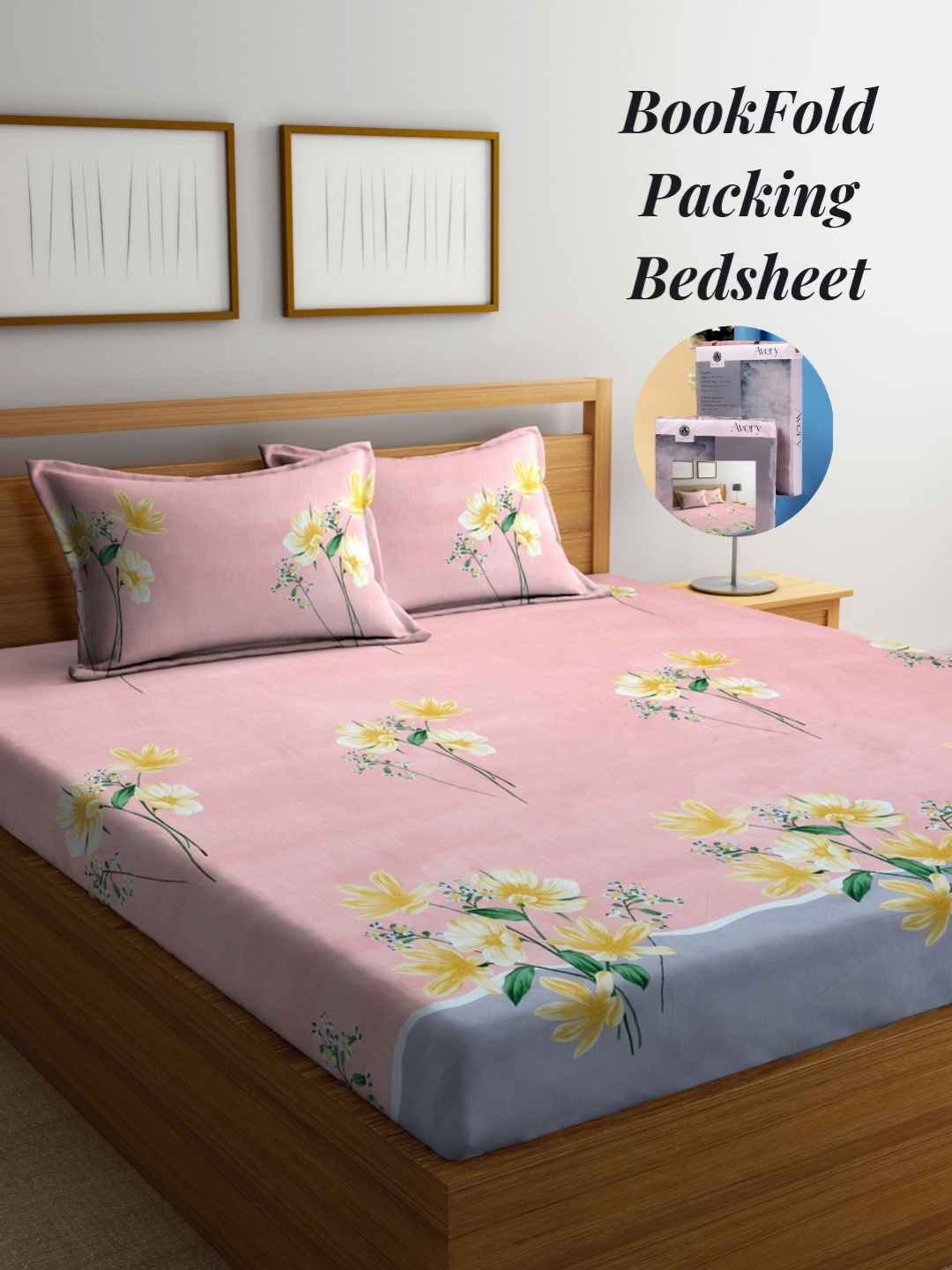Arrabi Peach-Coloured & Yellow Floral 300 TC King Bedsheet with 2 Pillow Covers
Arrabi Peach-Coloured & Yellow Floral 300 TC King Bedsheet with 2 Pillow Covers