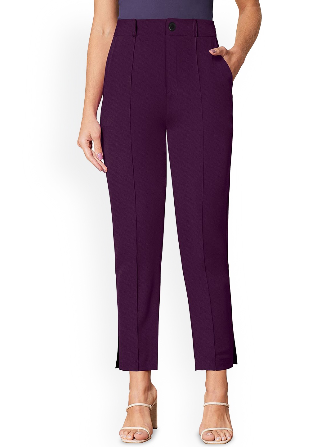 BAESD Women Relaxed Straight Leg Mid-Rise Easy Wash Flat-Front Formal Trousers, Burgundy
BAESD Women Relaxed Straight Leg Mid-Rise Easy Wash Flat-Front Formal Trousers, Burgundy