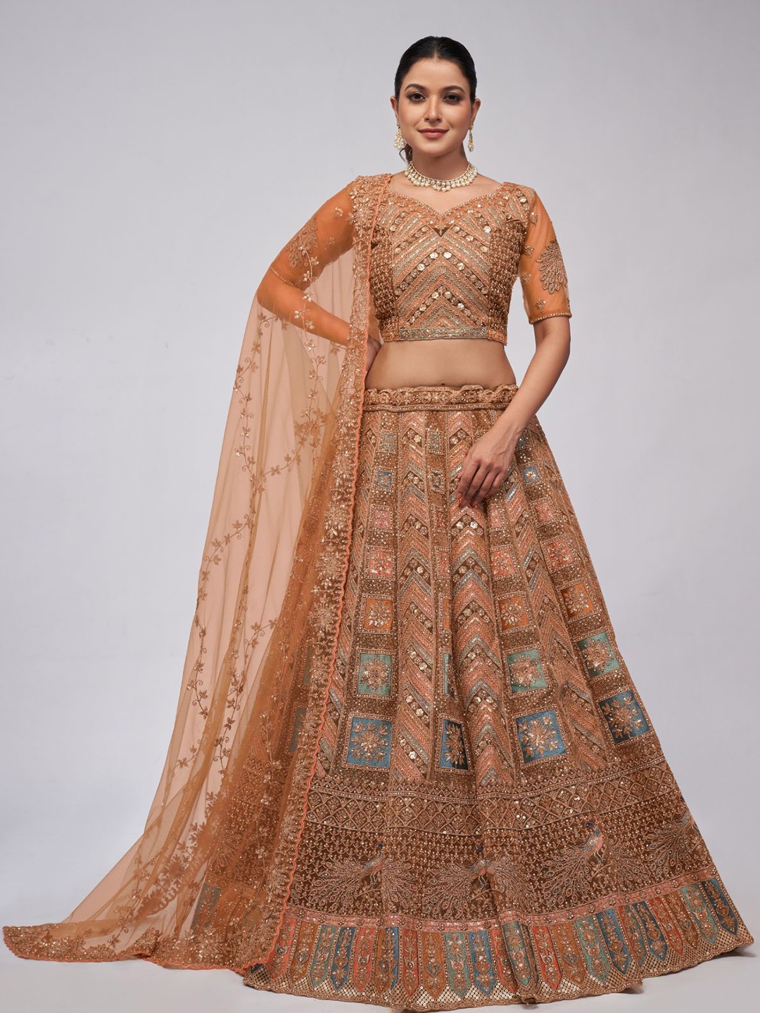 ODETTE Embroidered Beads and Stones Semi Stitched Lehenga & Unstitched Blouse With Dupatta, Rust
ODETTE Embroidered Beads and Stones Semi Stitched Lehenga & Unstitched Blouse With Dupatta, Rust