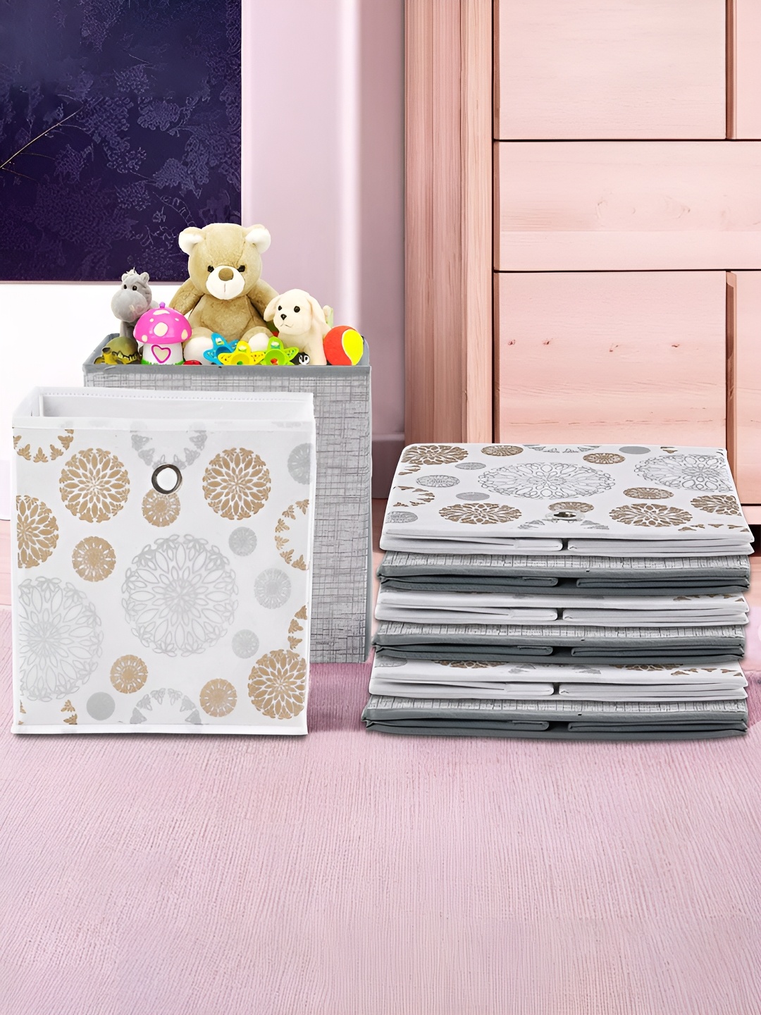 Kuber Industries Grey & White 8 Pieces Printed Foldable Multi-Utility Organisers
Kuber Industries Grey & White 8 Pieces Printed Foldable Multi-Utility Organisers