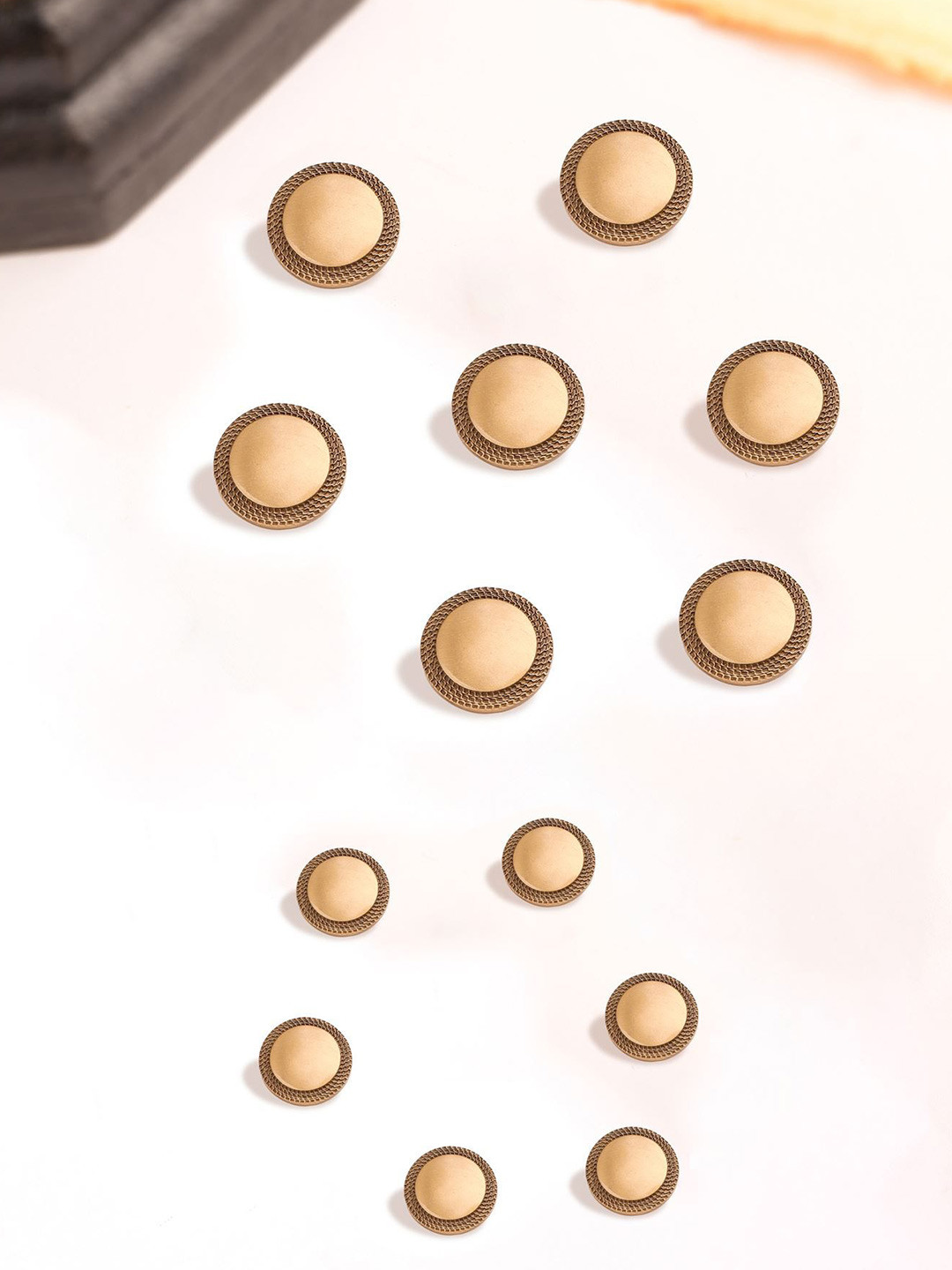 COSA NOSTRAA Men Set Of 13 Embed Magic Button Brooches, Gold
COSA NOSTRAA Men Set Of 13 Embed Magic Button Brooches, Gold