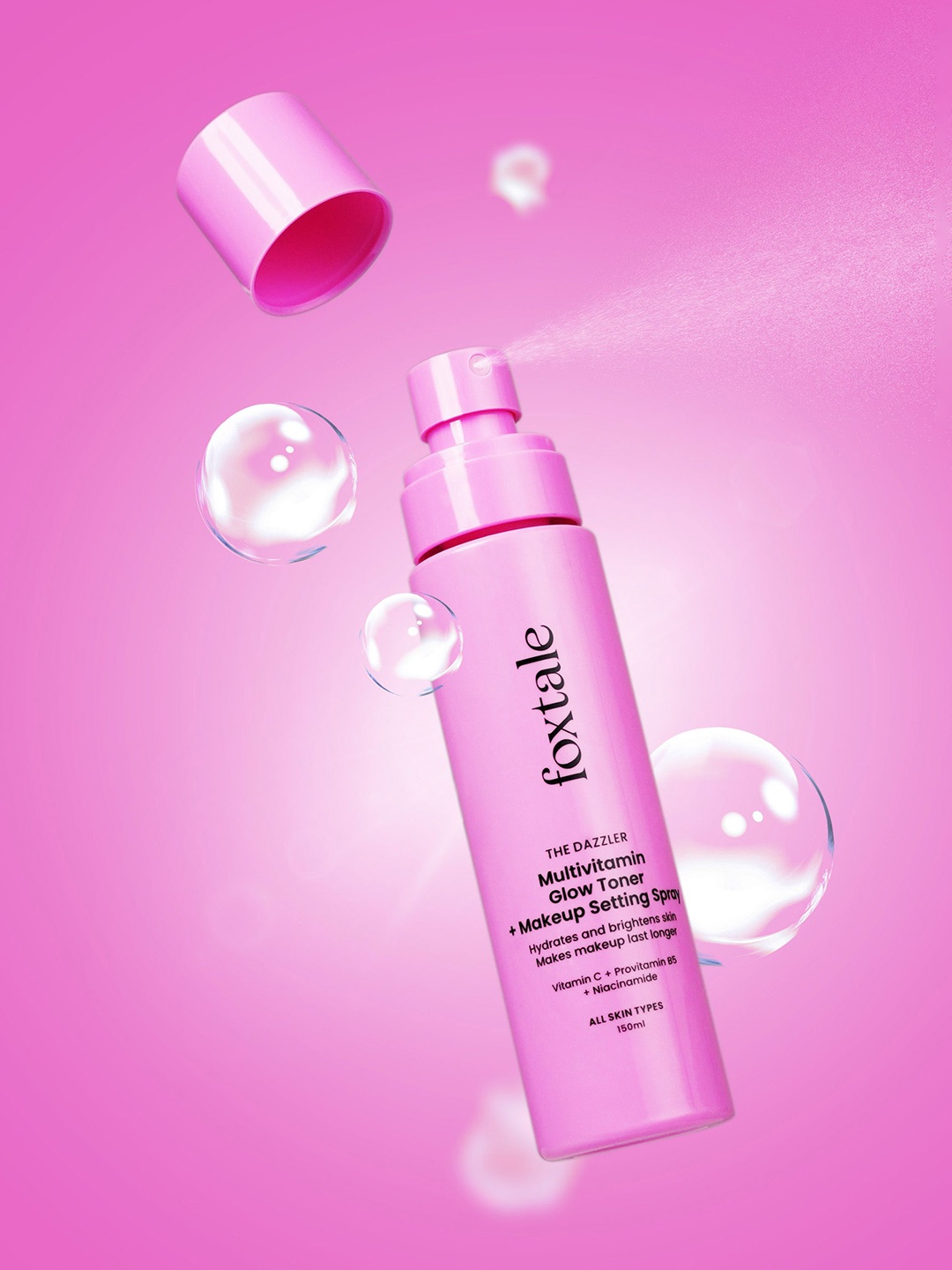 Foxtale Multivitamin Glow Toner & Makeup Spray with Vitamin C & Niacinamide-150ml, Pink
Foxtale Multivitamin Glow Toner & Makeup Spray with Vitamin C & Niacinamide-150ml, Pink