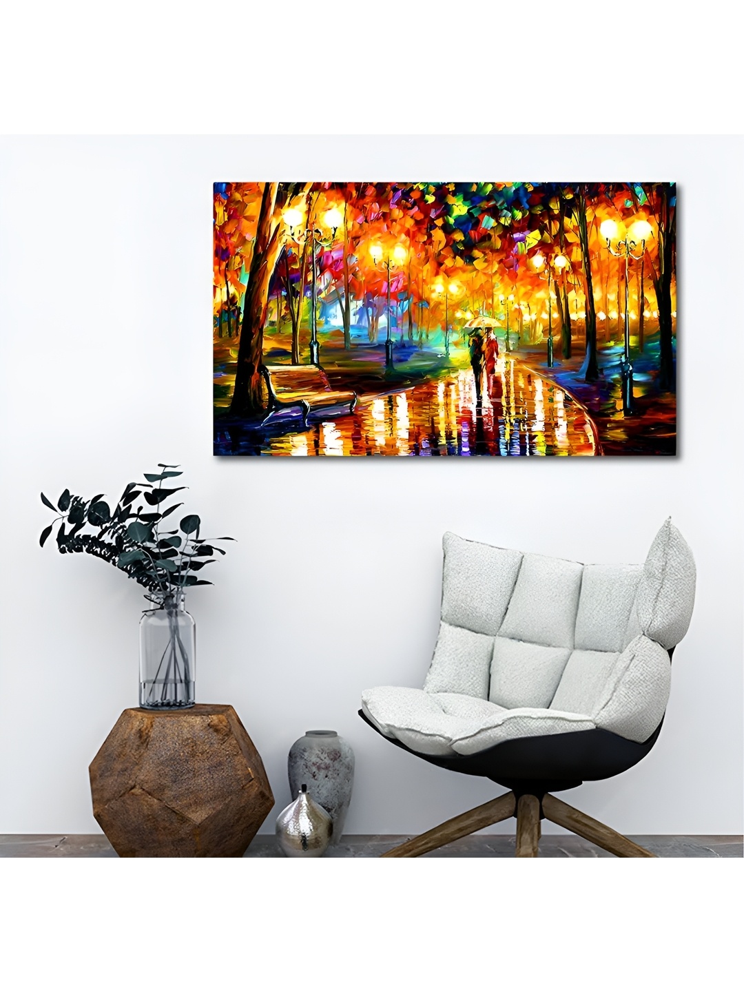 Tamatina Yellow & Blue Painted Wall Art