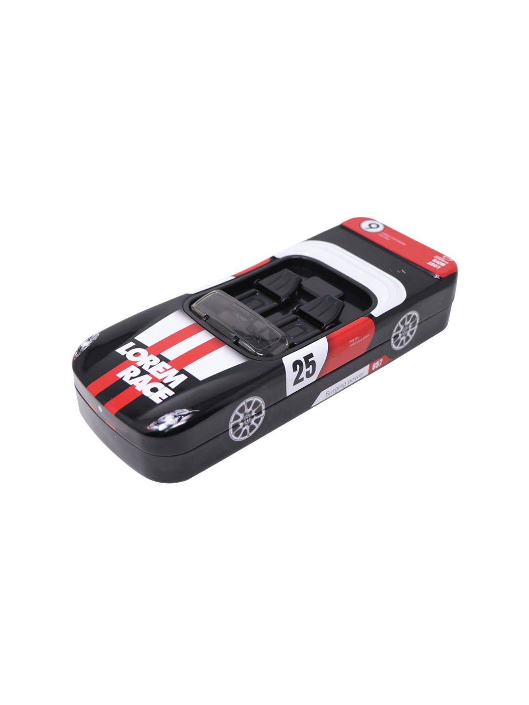 QIPS Kids Printed Car Shaped Pencil Box, Black 
QIPS Kids Printed Car Shaped Pencil Box, Black