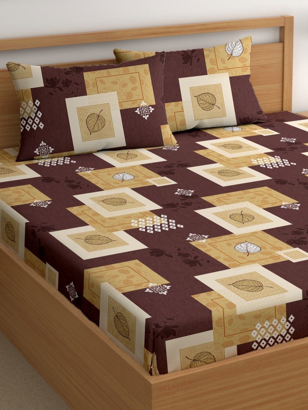 CHHAVI INDIA Purple & Cream-Coloured Floral 210 TC King Bedsheet with 2 Pillow Covers
CHHAVI INDIA Purple & Cream-Coloured Floral 210 TC King Bedsheet with 2 Pillow Covers