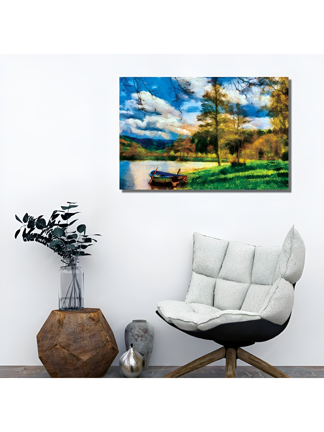 Tamatina Blue & Green Wrapped Framed Painting Wall Art
Tamatina Blue & Green Wrapped Framed Painting Wall Art