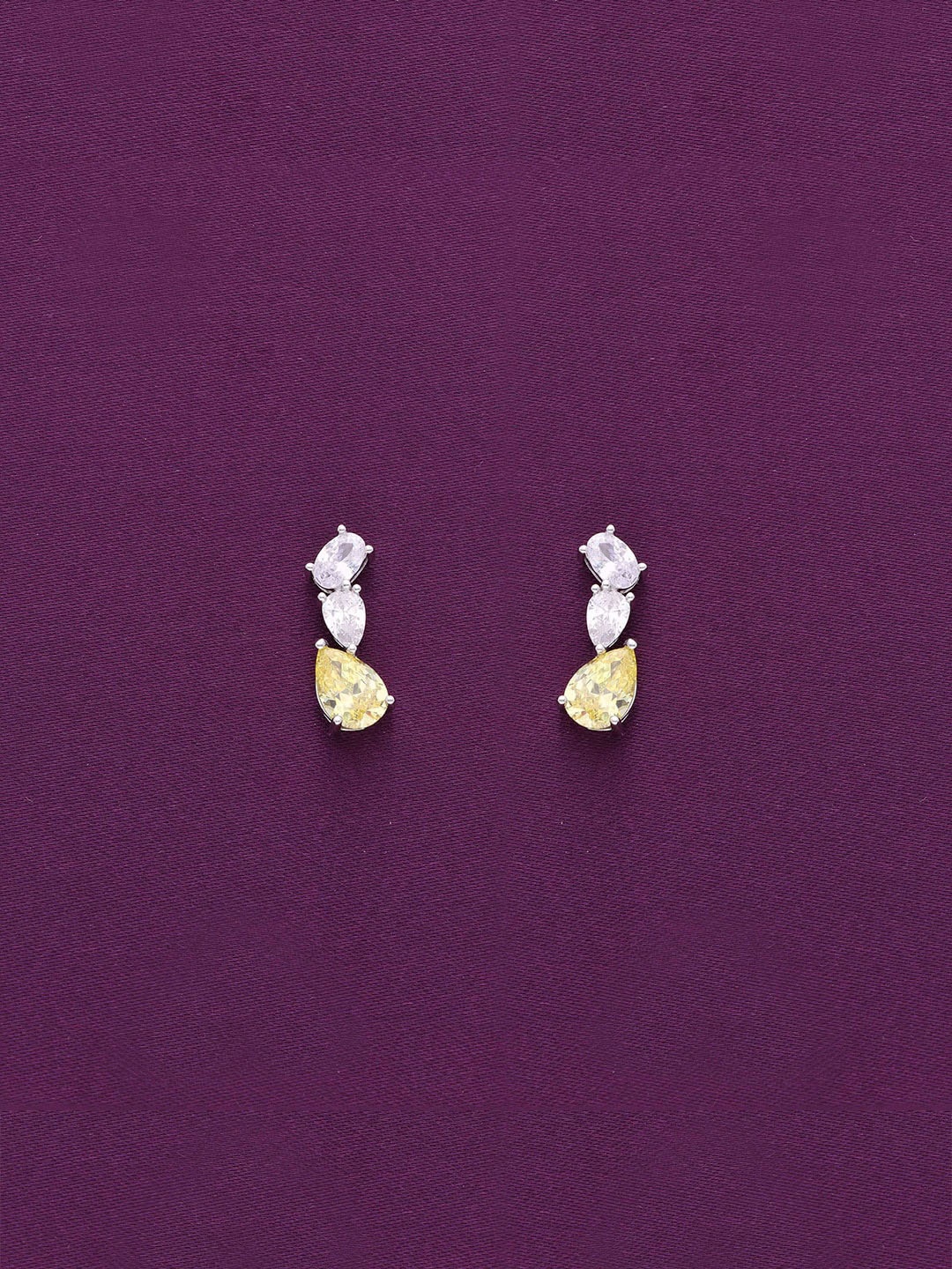 KAI JEWEL 92.5 Sterling Silver Rhodium-Plated Cubic Zirconia Contemporary Stud Earrings
KAI JEWEL 92.5 Sterling Silver Rhodium-Plated Cubic Zirconia Contemporary Stud Earrings