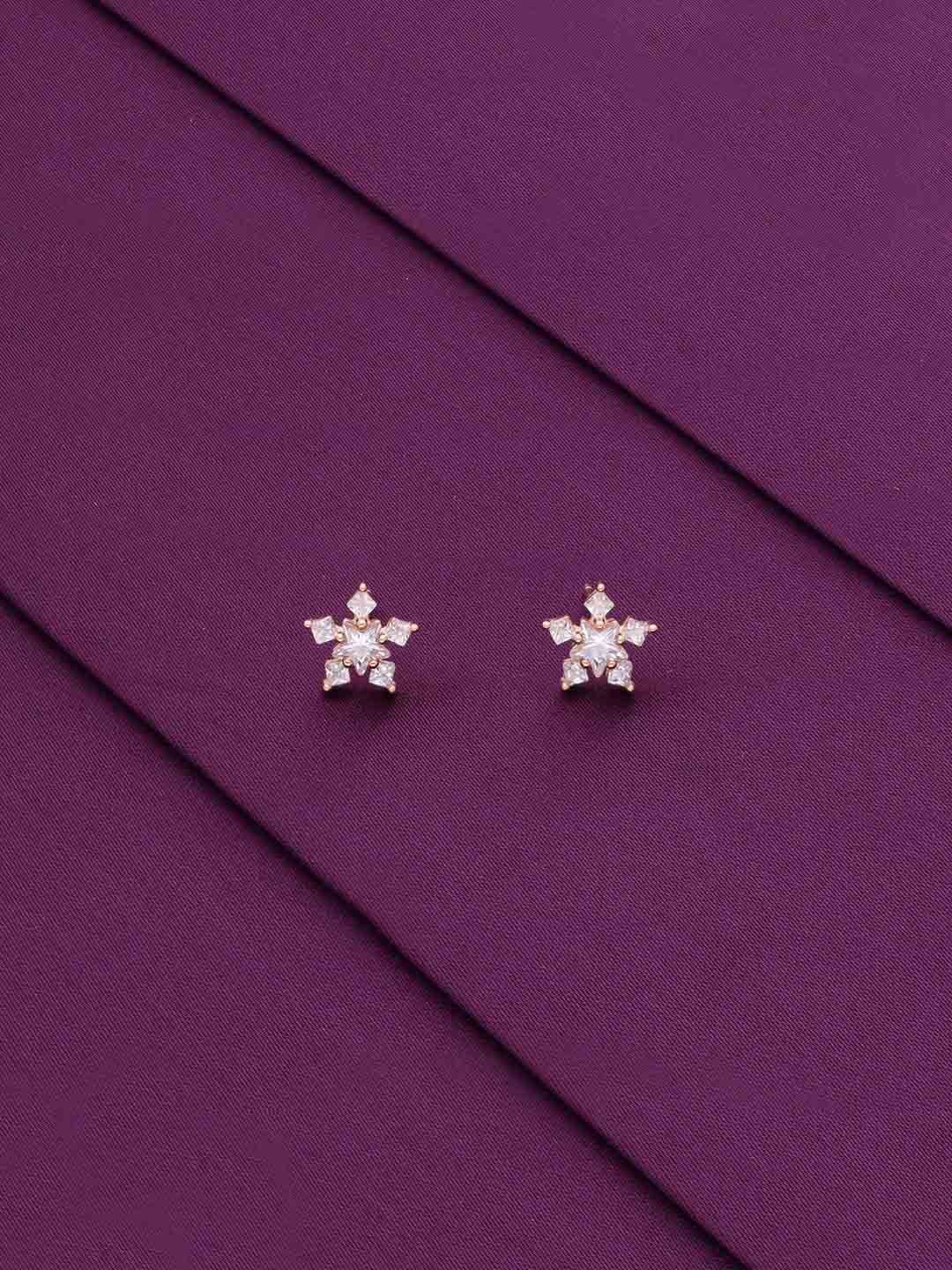 KAI JEWEL 92.5 Sterling Silver Rhodium-Plated Cubic Zirconia Studded Studs Earrings, Rose gold
KAI JEWEL 92.5 Sterling Silver Rhodium-Plated Cubic Zirconia Studded Studs Earrings, Rose gold