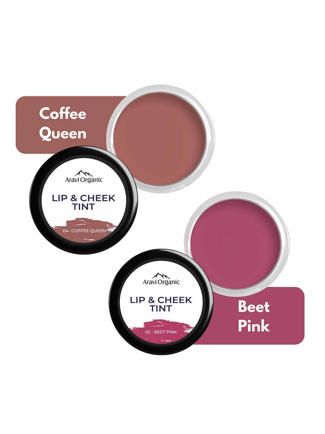 Aravi Organic Set of 2 Nourishing & Hydrating Lip, Cheek & Eye Tint with Vitamin E, Brown
Aravi Organic Set of 2 Nourishing & Hydrating Lip, Cheek & Eye Tint with Vitamin E, Brown