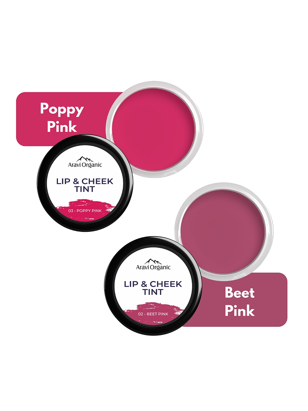 Aravi Organic Set of 2 Nourishing & Hydrating Lip, Cheek & Eye Tint with Vitamin E, Pink
Aravi Organic Set of 2 Nourishing & Hydrating Lip, Cheek & Eye Tint with Vitamin E, Pink
