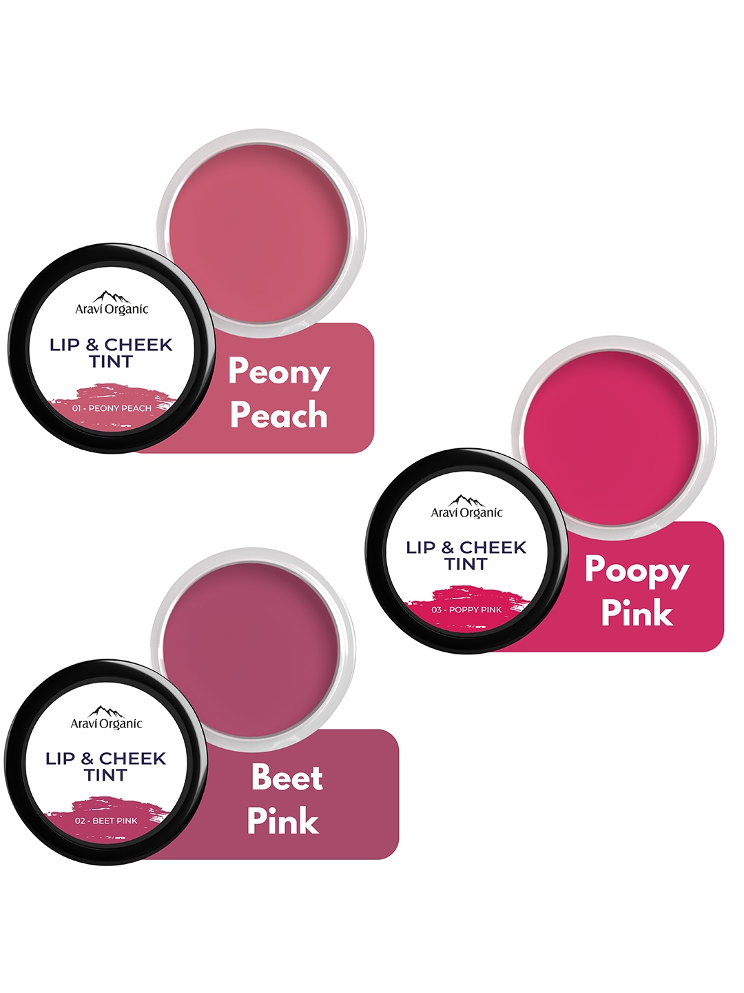 Aravi Organic Set of 3 Nourishing & Hydrating Lip, Cheek & Eye Tint with Vitamin E, Brown
Aravi Organic Set of 3 Nourishing & Hydrating Lip, Cheek & Eye Tint with Vitamin E, Brown