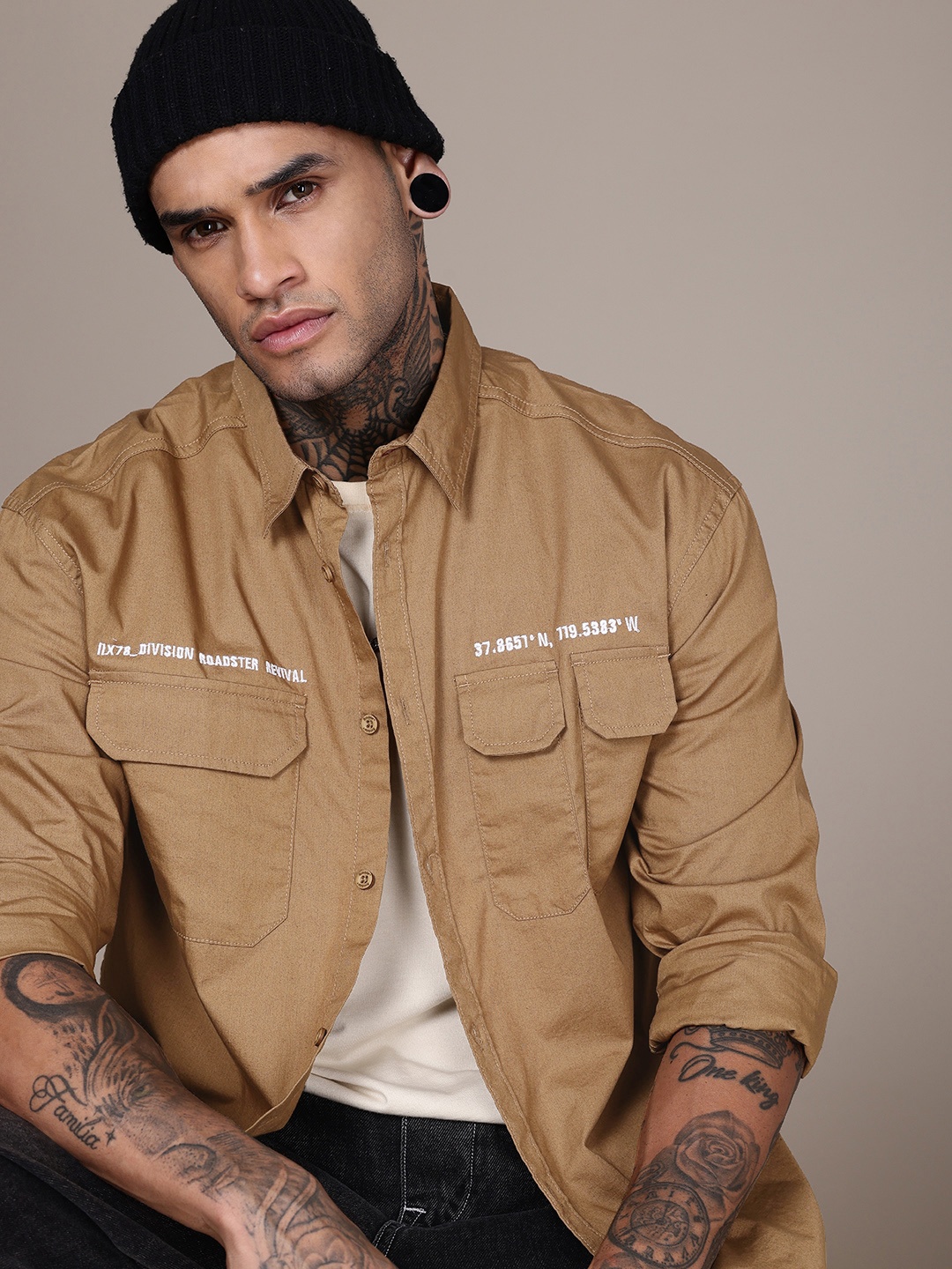 The Roadster Life Co. Relaxed Fit Drop-Shoulder Sleeves Pure Cotton Casual Shirt, Brown
The Roadster Life Co. Relaxed Fit Drop-Shoulder Sleeves Pure Cotton Casual Shirt, Brown