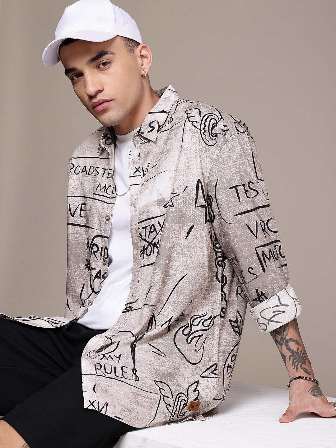 The Roadster Life Co. Drop-Shoulder Sleeves Relaxed Fit Typography Printed Casual Shirt, Mauve
The Roadster Life Co. Drop-Shoulder Sleeves Relaxed Fit Typography Printed Casual Shirt, Mauve