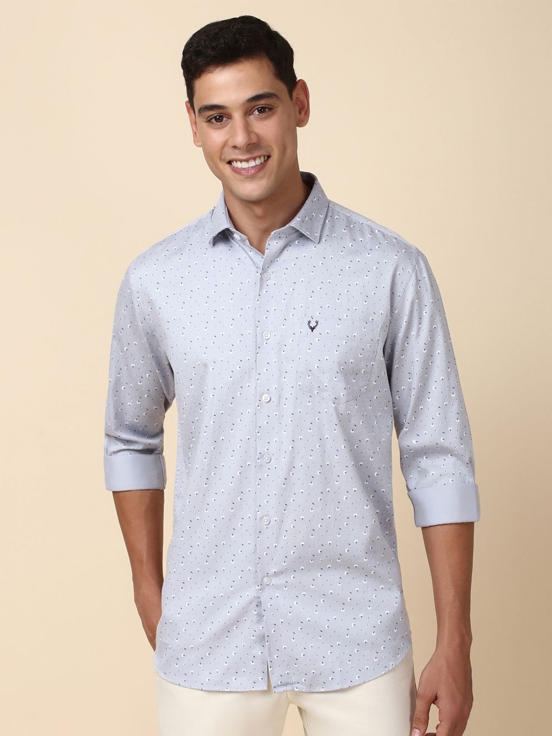 Allen Solly Men Slim Fit Micro Printed Spread Collar Pure Cotton Casual Shirt, Grey
Allen Solly Men Slim Fit Micro Printed Spread Collar Pure Cotton Casual Shirt, Grey