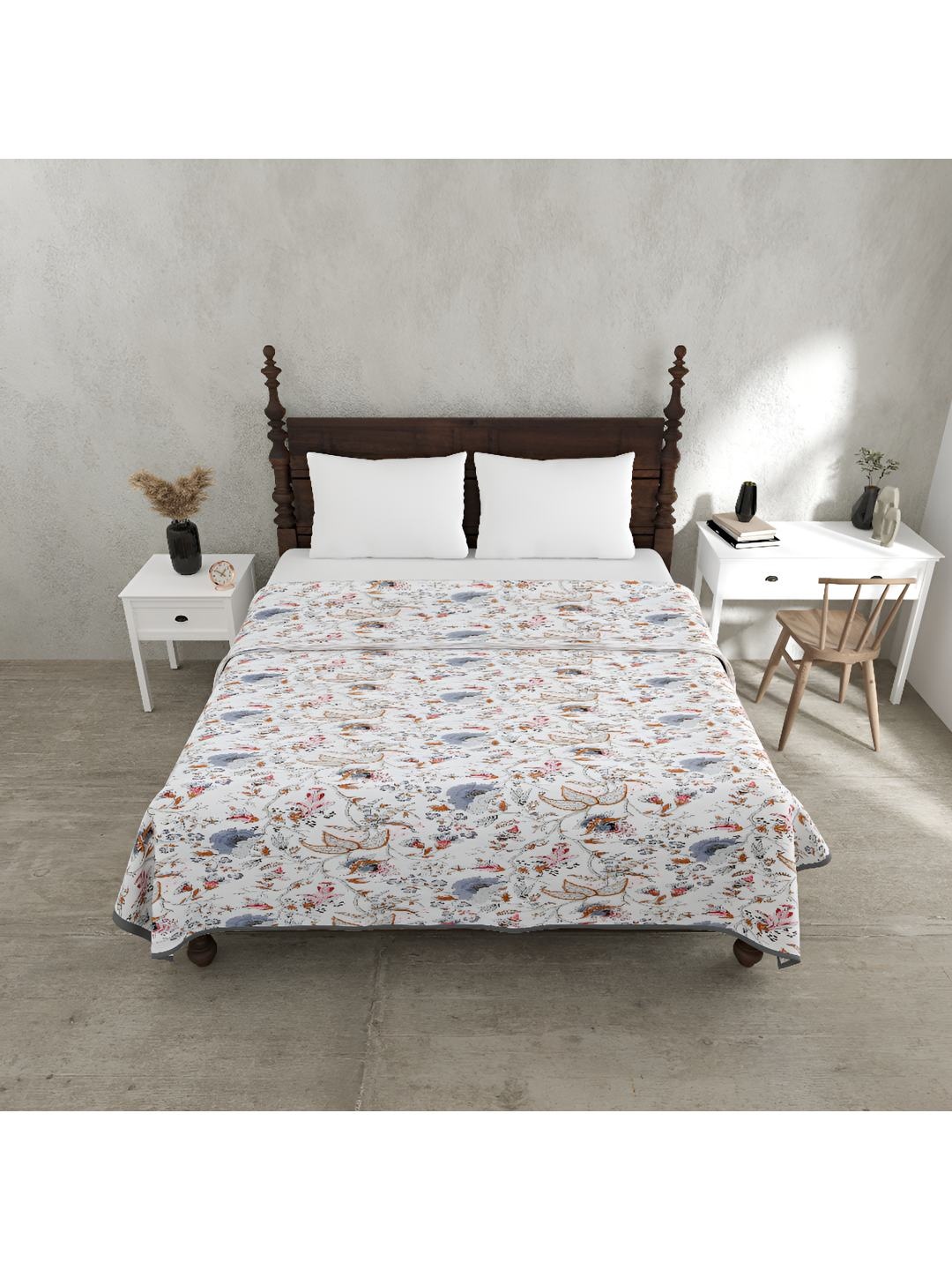 BED-SHEET.COM Pink & White Floral Pure Cotton 150 GSM Double Bed Dohar & 2 Pillow Covers
BED-SHEET.COM Pink & White Floral Pure Cotton 150 GSM Double Bed Dohar & 2 Pillow Covers