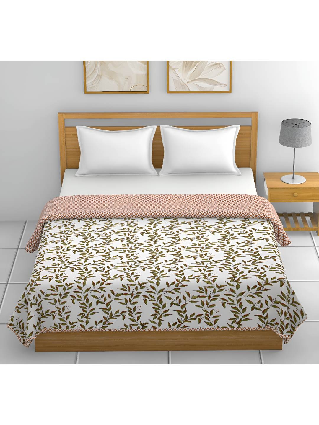 BED-SHEET.COM Green & White Floral Cotton 150 GSM Double Bed Dohar & 2 Pillow Covers
BED-SHEET.COM Green & White Floral Cotton 150 GSM Double Bed Dohar & 2 Pillow Covers