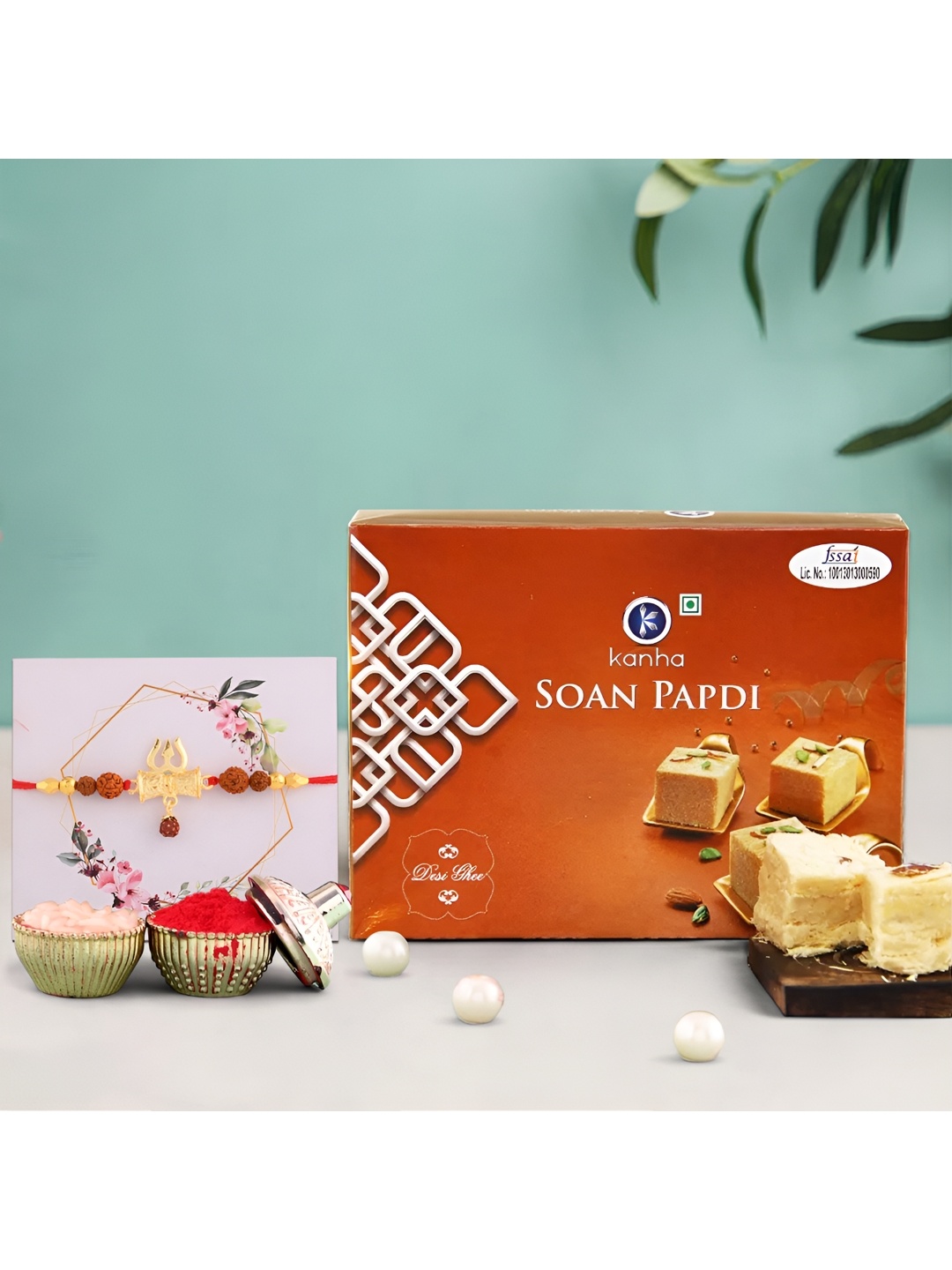 Ascension Beaded Rakhi With Soanpapdi Sweet (200gm) & Greeting Card With Roli Chawal, Red
Ascension Beaded Rakhi With Soanpapdi Sweet (200gm) & Greeting Card With Roli Chawal, Red