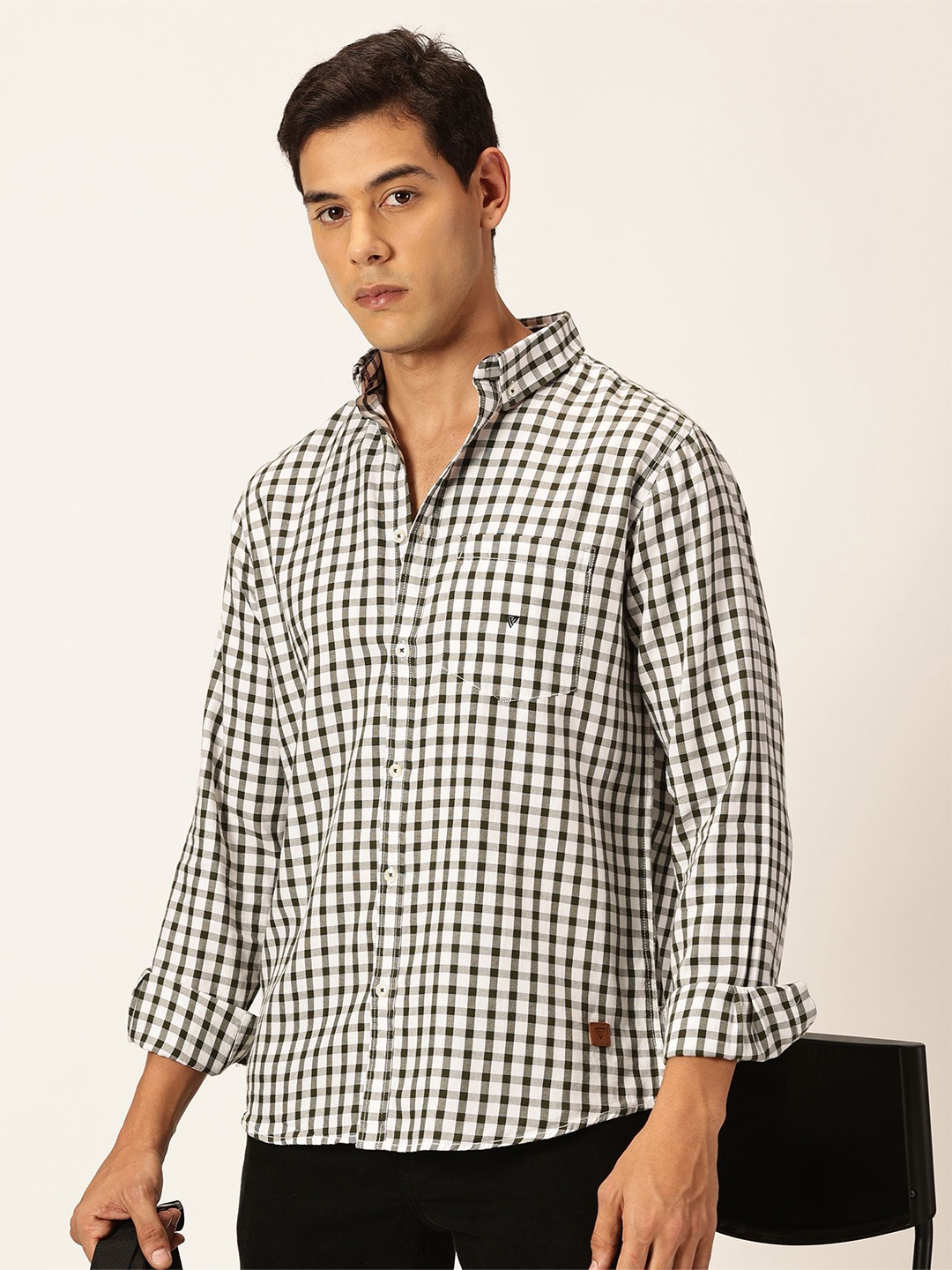 Thomas Scott Men Premium Slim Fit Button Down Collar Checked Casual Cotton Shirt, Cream
Thomas Scott Men Premium Slim Fit Button Down Collar Checked Casual Cotton Shirt, Cream