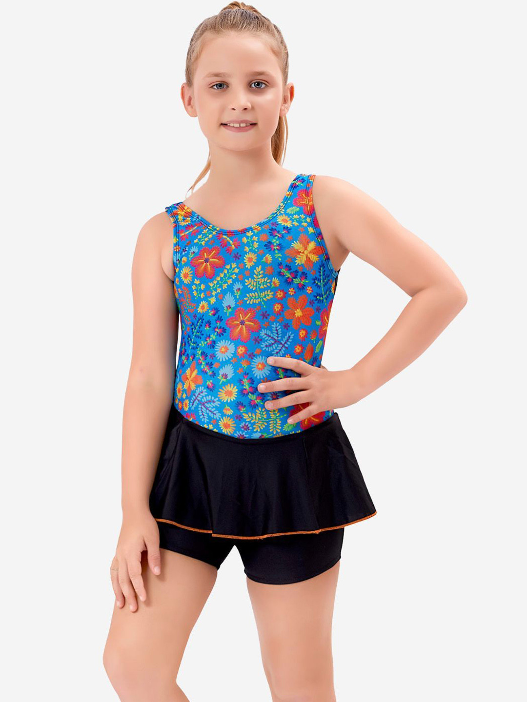 VELOZ Printed Round Neck Sleeveless Swimming Dress, Navy blue
VELOZ Printed Round Neck Sleeveless Swimming Dress, Navy blue