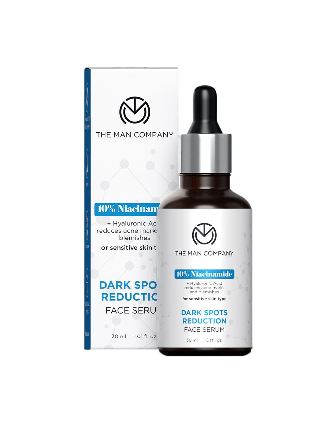 THE MAN COMPANY 10% Niacinamide Dark Spot Reduction Face Serum with Hyaluronic Acid - 30ml, White
THE MAN COMPANY 10% Niacinamide Dark Spot Reduction Face Serum with Hyaluronic Acid - 30ml, White
