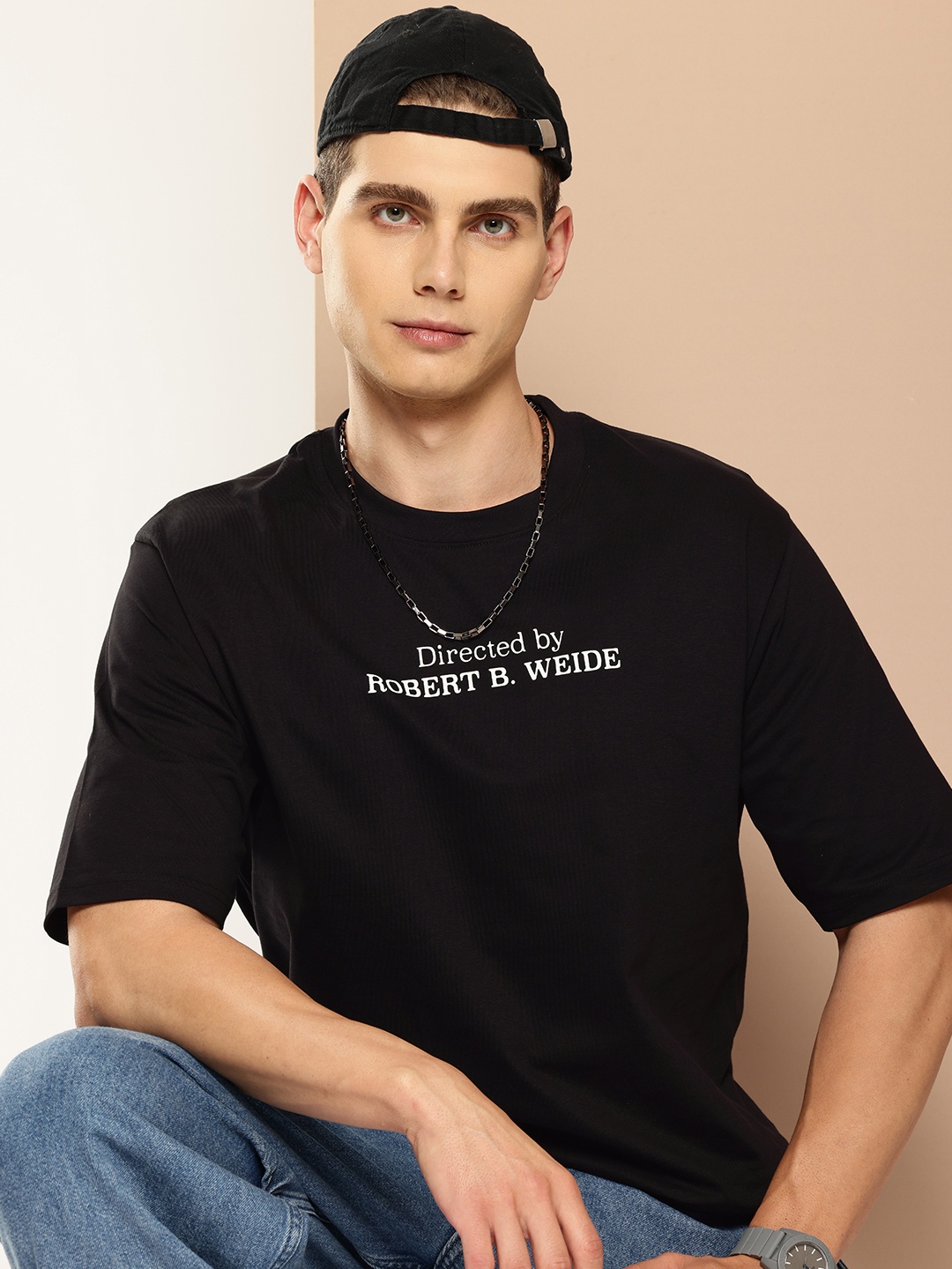 Difference of Opinion Men Printed Drop-Shoulder Sleeves Oversized Pure Cotton T-shirt, Black
Difference of Opinion Men Printed Drop-Shoulder Sleeves Oversized Pure Cotton T-shirt, Black