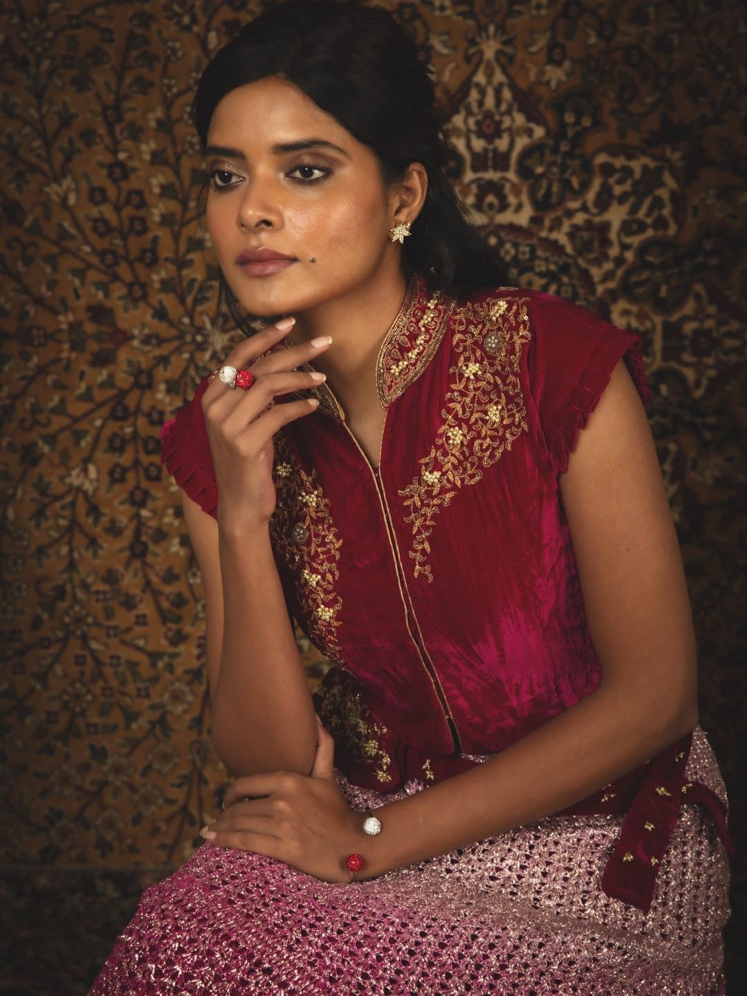 Nikita Vishakha Embroidered Thread Work Made to Measure Lehenga & Blouse With Dupatta, Magenta
Nikita Vishakha Embroidered Thread Work Made to Measure Lehenga & Blouse With Dupatta, Magenta