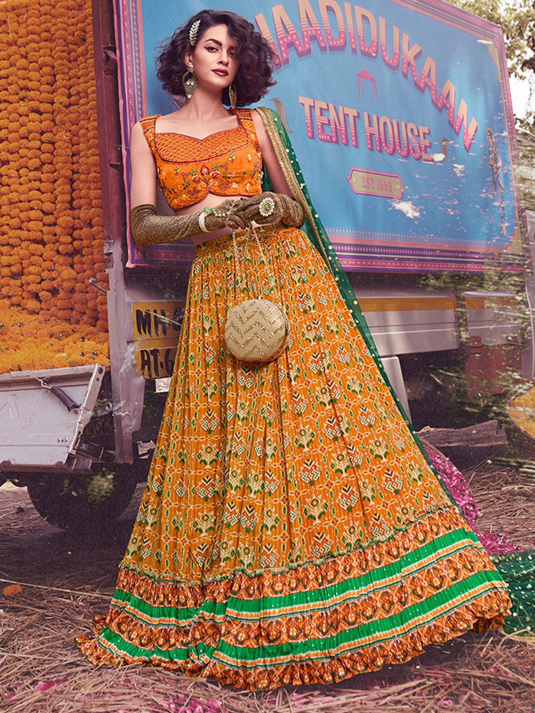 Fusionic Embroidered Thread Work Semi-Stitched Lehenga & Unstitched Blouse With Dupatta, Mustard
Fusionic Embroidered Thread Work Semi-Stitched Lehenga & Unstitched Blouse With Dupatta, Mustard