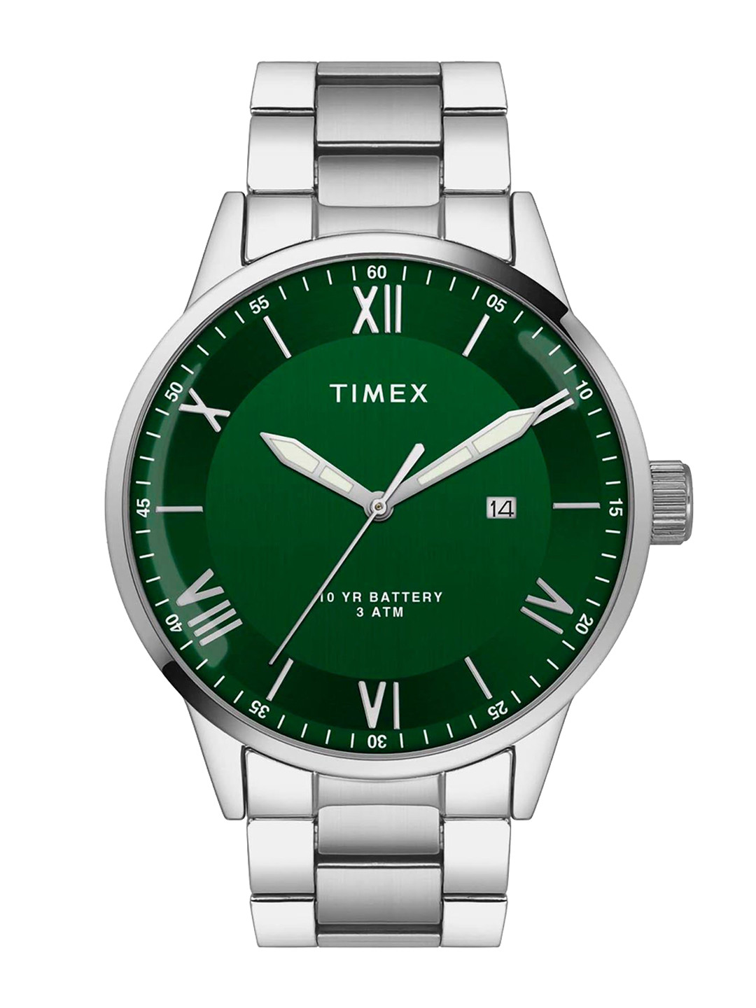 Timex Men Brass Dial & Stainless Steel Bracelet Style Straps Analogue Watch TWEG19918-JIT, Green
Timex Men Brass Dial & Stainless Steel Bracelet Style Straps Analogue Watch TWEG19918-JIT, Green
