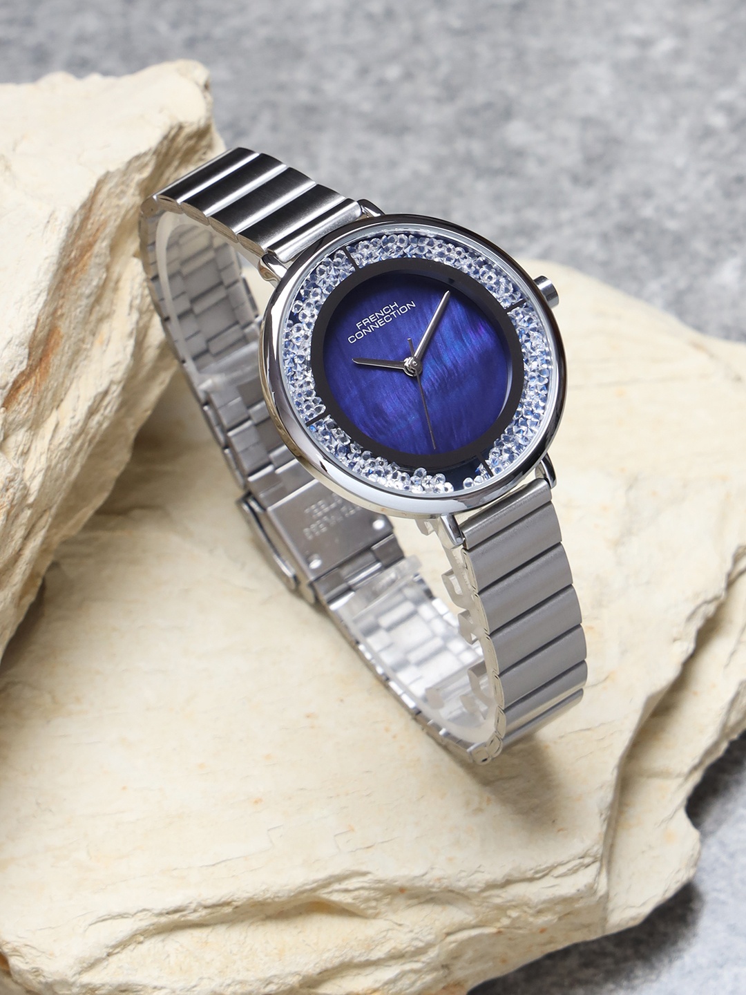 French Connection Women Embellished Dial & Stainless Steel Bracelet Style Straps Analogue Watch FCN087USM, Blue
French Connection Women Embellished Dial & Stainless Steel Bracelet Style Straps Analogue Watch FCN087USM, Blue
