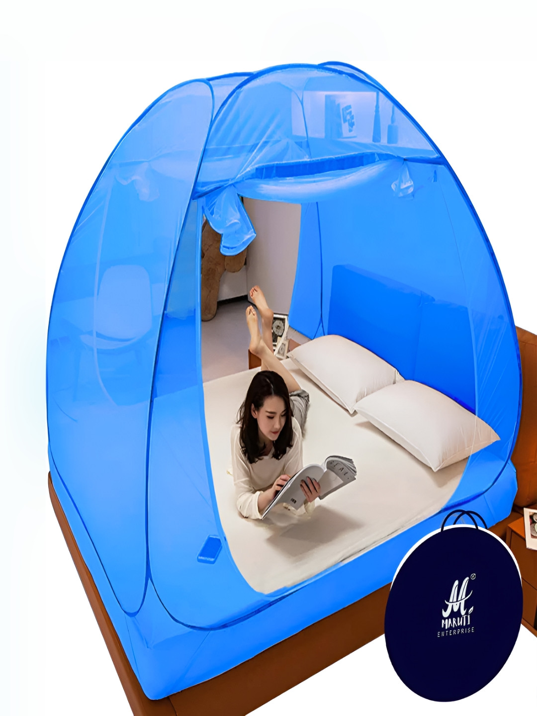 MARUTI ENTERPRISE Blue King Size Tent Mosquito Net
MARUTI ENTERPRISE Blue King Size Tent Mosquito Net