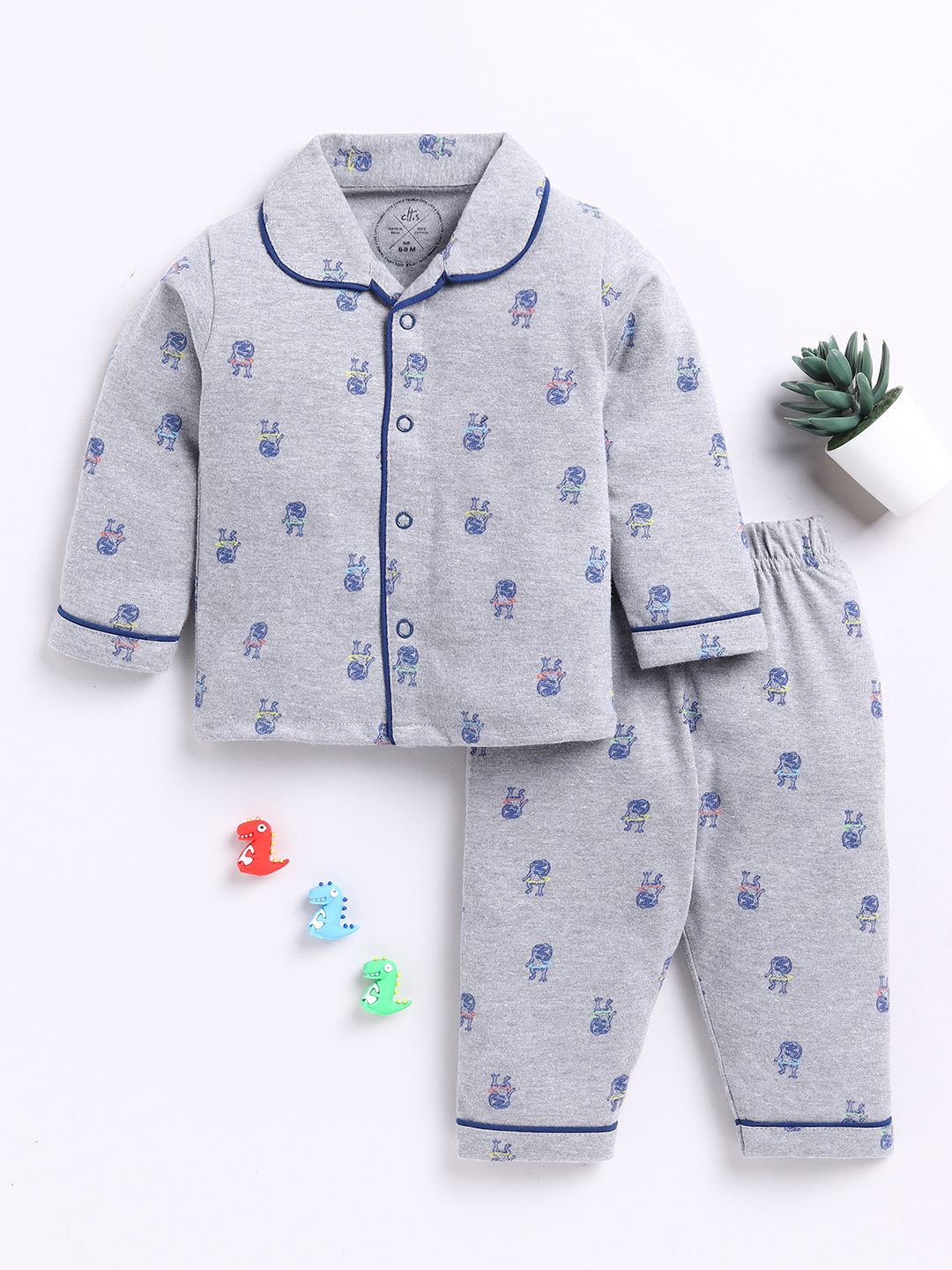 Clt.s Unisex Kids Conversational Printed Pure Cotton Shirt & Pyjamas, Grey
Clt.s Unisex Kids Conversational Printed Pure Cotton Shirt & Pyjamas, Grey