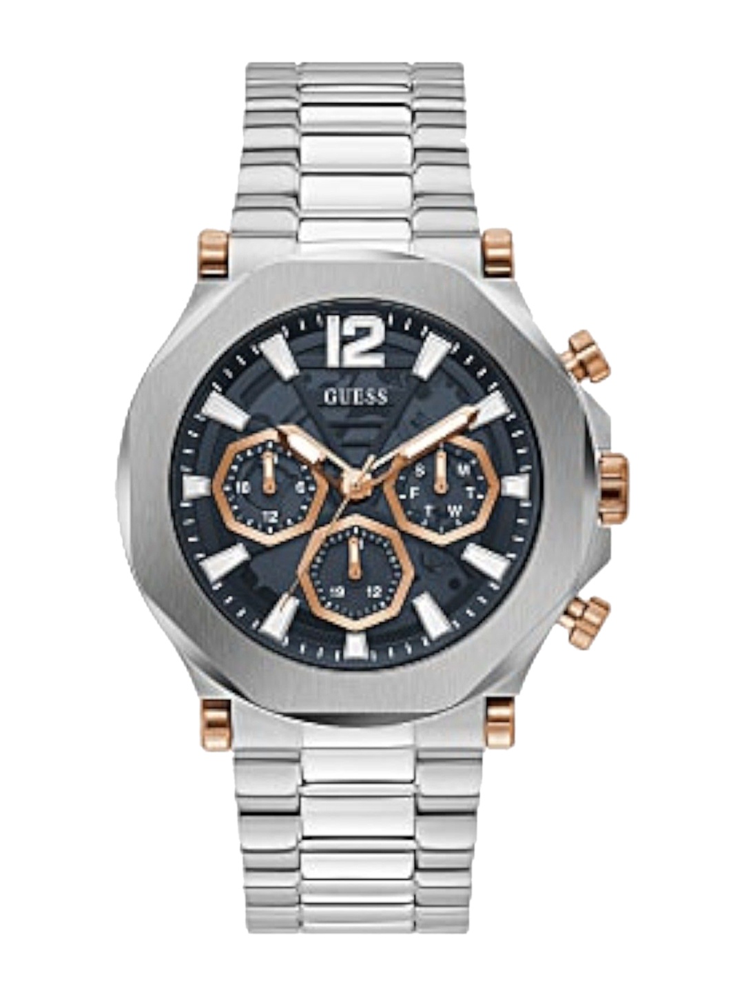 GUESS Men Embellished Dial & Stainless Steel Bracelet Style Straps Analogue Watch GW0539G1, Silver
GUESS Men Embellished Dial & Stainless Steel Bracelet Style Straps Analogue Watch GW0539G1, Silver