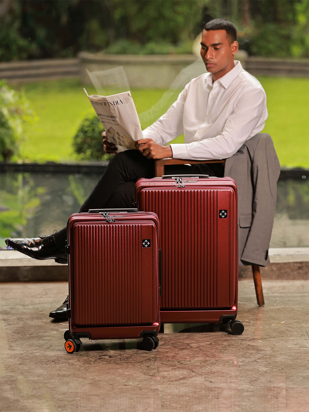 Nasher Miles Silicon Valley Hard Polypropylene Set of 2 S/M Maroon Trolley Bags 55-65cm
Nasher Miles Silicon Valley Hard Polypropylene Set of 2 S/M Maroon Trolley Bags 55-65cm