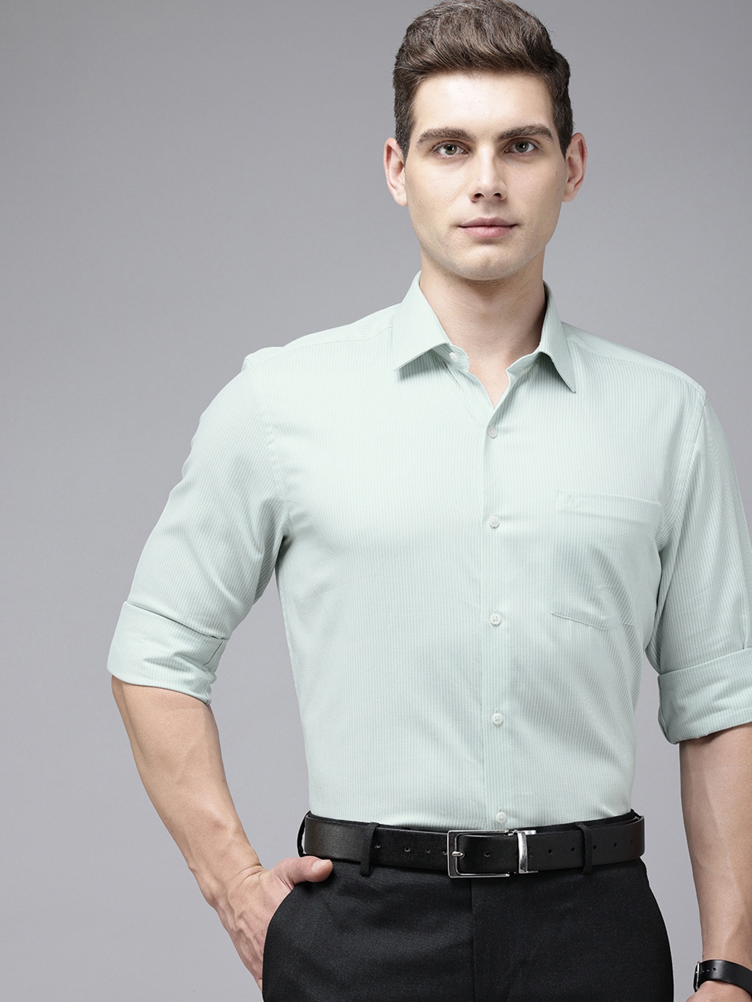 Arrow Pure Cotton Manhattan Slim Fit Self Design Textured Formal Shirt, Green
Arrow Pure Cotton Manhattan Slim Fit Self Design Textured Formal Shirt, Green