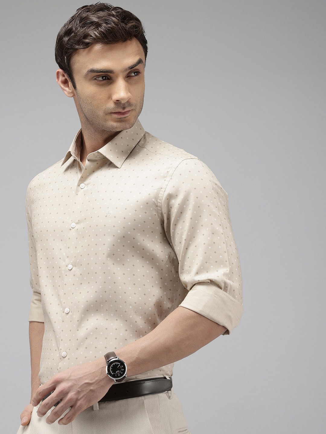 Arrow Pure Cotton Self Design Textured Manhattan Slim Fit Opaque Formal Shirt, Beige
Arrow Pure Cotton Self Design Textured Manhattan Slim Fit Opaque Formal Shirt, Beige