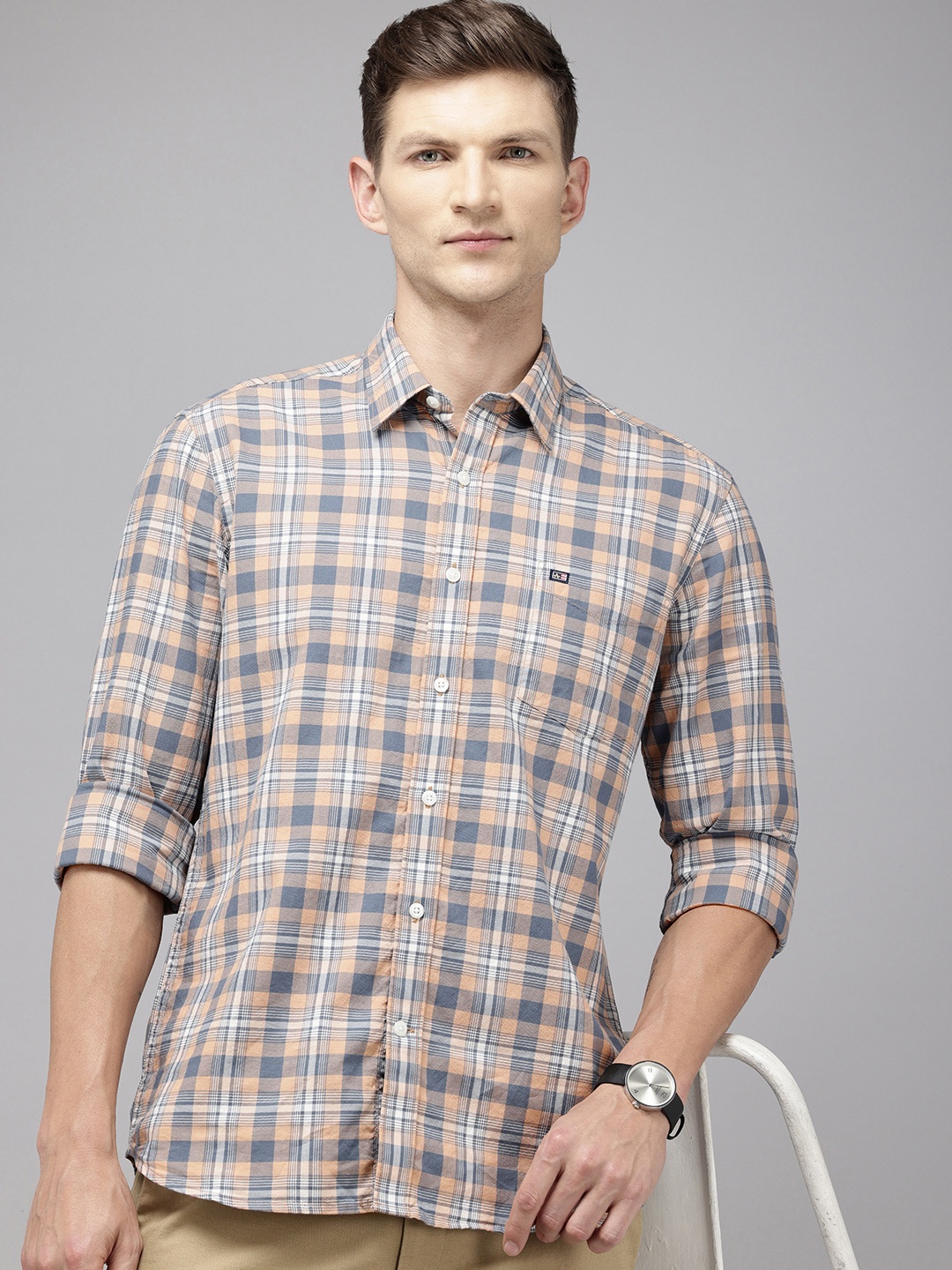 Arrow Sport Manhattan Slim Fit Checked Cutaway Collar Pure Cotton Casual Shirt, Blue
Arrow Sport Manhattan Slim Fit Checked Cutaway Collar Pure Cotton Casual Shirt, Blue