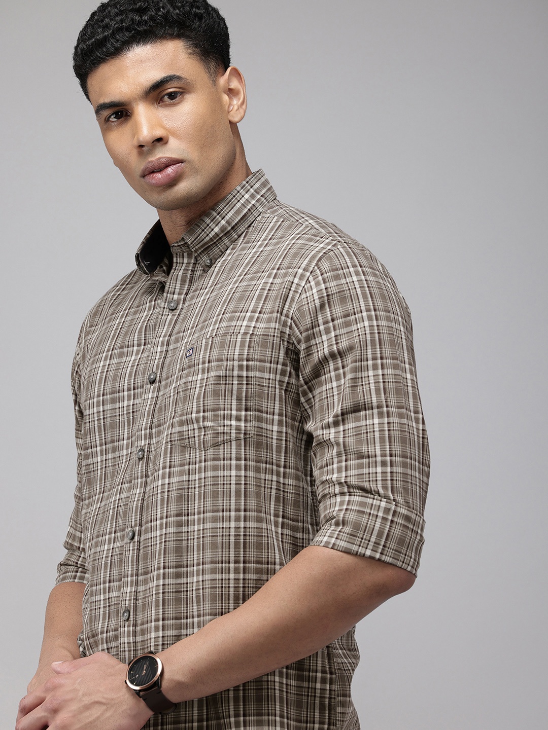 Arrow Sport Tartan Checked Manhattan Slim Fit Opaque Pure Cotton Casual Shirt, Green
Arrow Sport Tartan Checked Manhattan Slim Fit Opaque Pure Cotton Casual Shirt, Green
