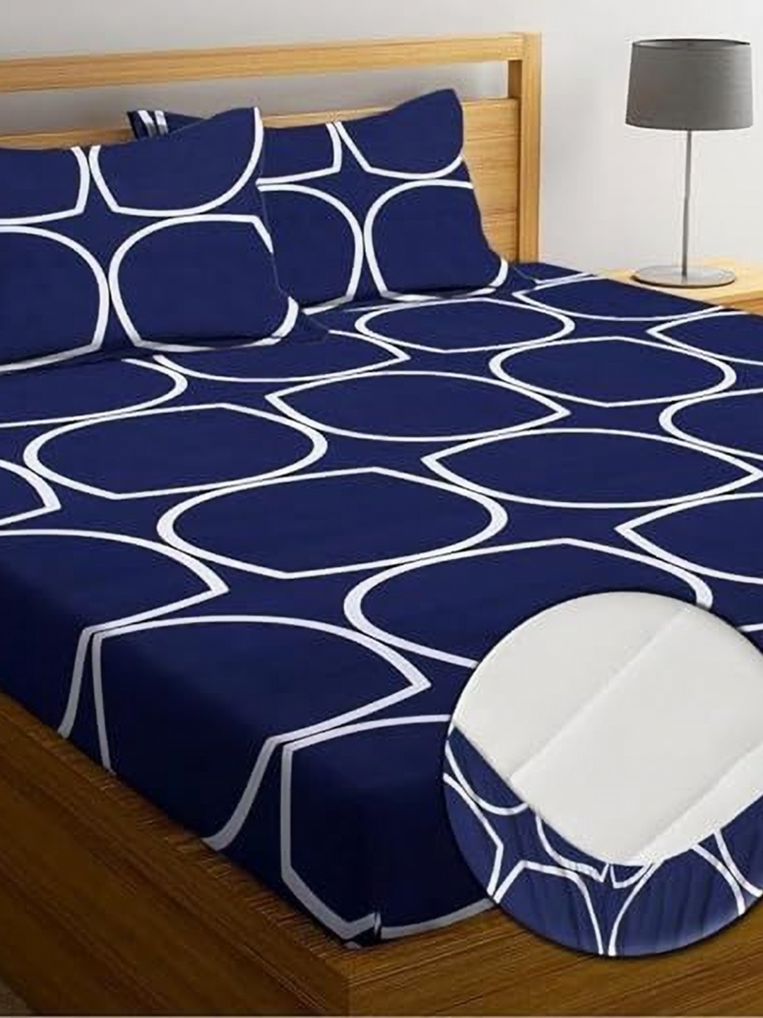 Supreme Home Collective Blue 210 TC Cotton Fitted Queen Bedsheet with 2 Pillow Covers
Supreme Home Collective Blue 210 TC Cotton Fitted Queen Bedsheet with 2 Pillow Covers