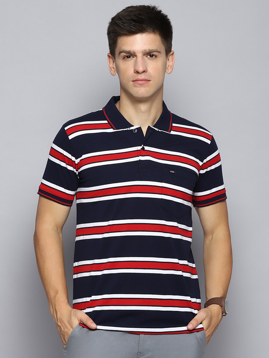 Cloak & Decker by Monte Carlo Men Nautical Striped Polo Collar Pocket T-shirt, Navy blue
Cloak & Decker by Monte Carlo Men Nautical Striped Polo Collar Pocket T-shirt, Navy blue
