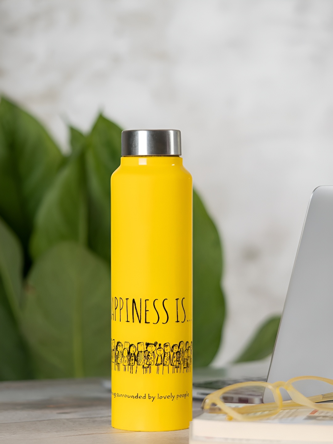 Clay Craft Vacbott Happiness 1000Ml Single-Wall Stainless Steel BIS Approved Water Bottle, Yellow
Clay Craft Vacbott Happiness 1000Ml Single-Wall Stainless Steel BIS Approved Water Bottle, Yellow