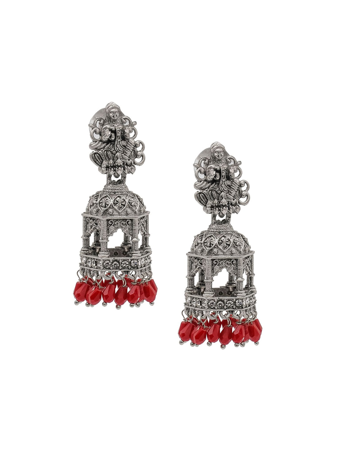 Shining Jewel - By Shivansh Silver-Plated Oxidised Cubic Zirconia Contemporary Jhumkas
Shining Jewel - By Shivansh Silver-Plated Oxidised Cubic Zirconia Contemporary Jhumkas