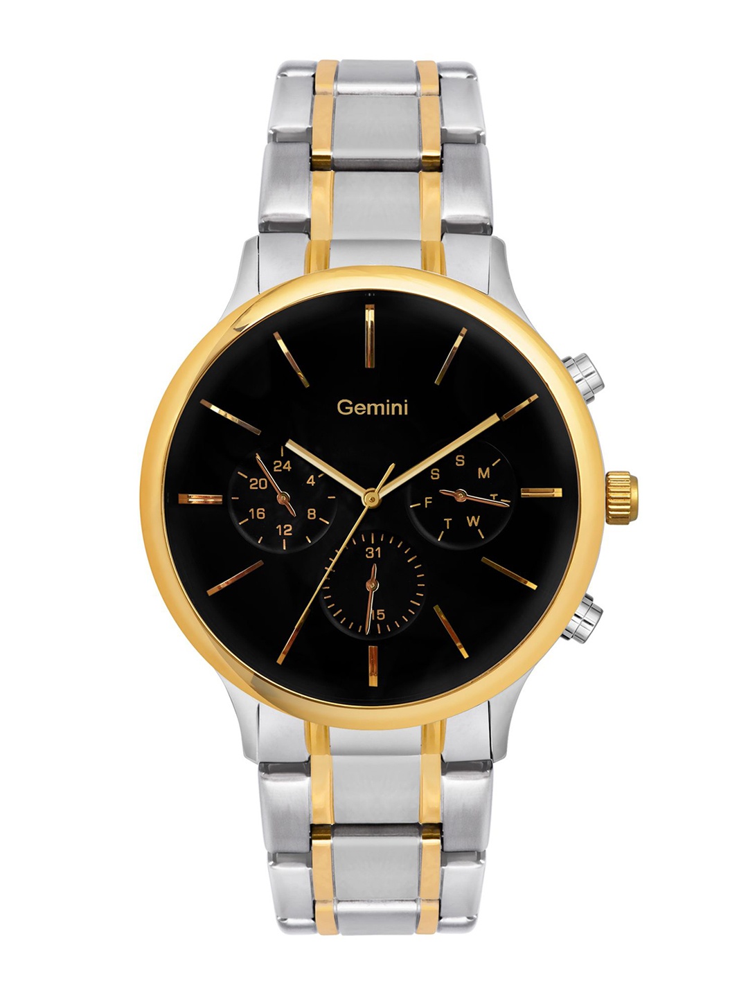 GEMINI Men Dial & Stainless Steel Bracelet Style Straps Analogue Watch BNS 90134BM02, Black
GEMINI Men Dial & Stainless Steel Bracelet Style Straps Analogue Watch BNS 90134BM02, Black