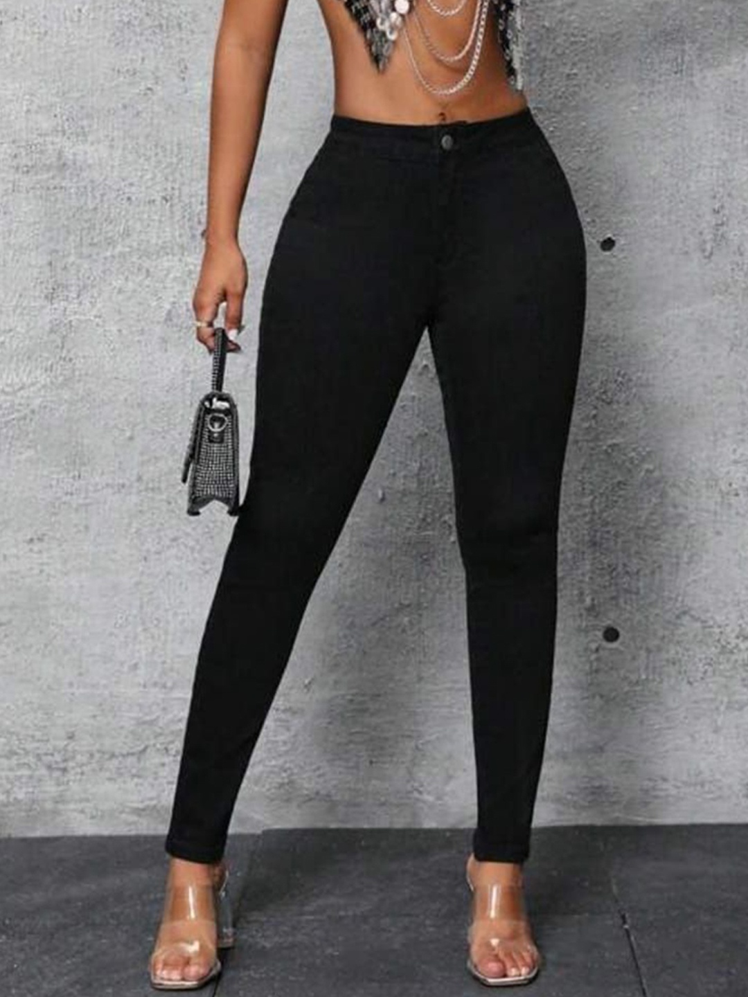 Next One Women Smart Skinny Fit High-Rise Slash Knee Cotton Stretchable Jeans, Black
Next One Women Smart Skinny Fit High-Rise Slash Knee Cotton Stretchable Jeans, Black