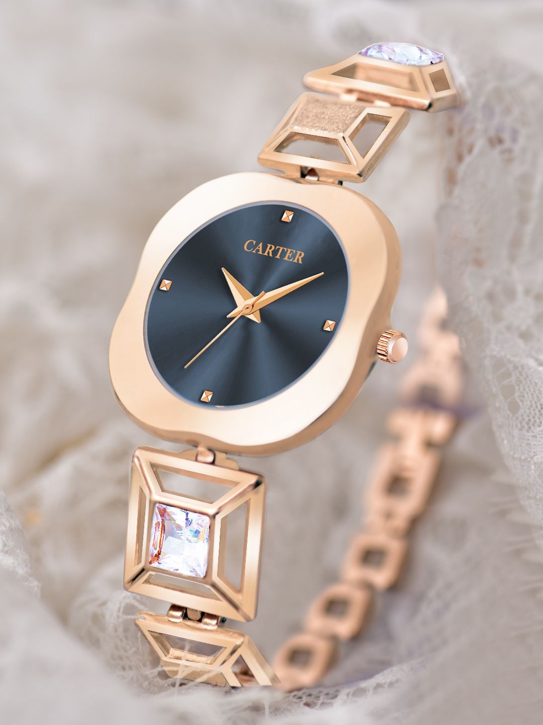 Sandy D Carter Women Embellished Dial & Stainless Steel Straps Analogue Watch Sandy D, Black
Sandy D Carter Women Embellished Dial & Stainless Steel Straps Analogue Watch Sandy D, Black