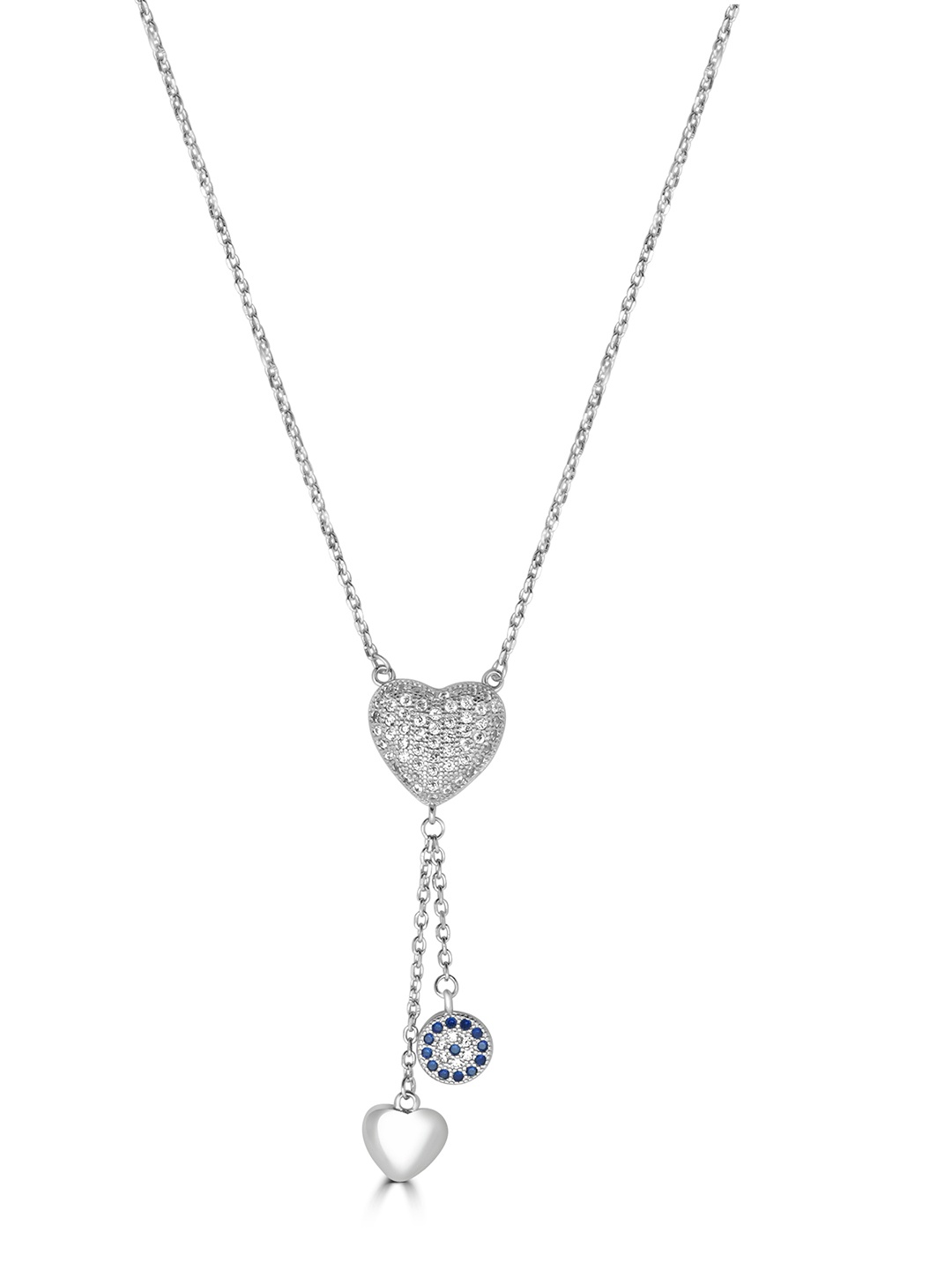 925 SILLER 925 Pure Silver Zircon Studded Evil Eye Protection Charm Pendant
925 SILLER 925 Pure Silver Zircon Studded Evil Eye Protection Charm Pendant