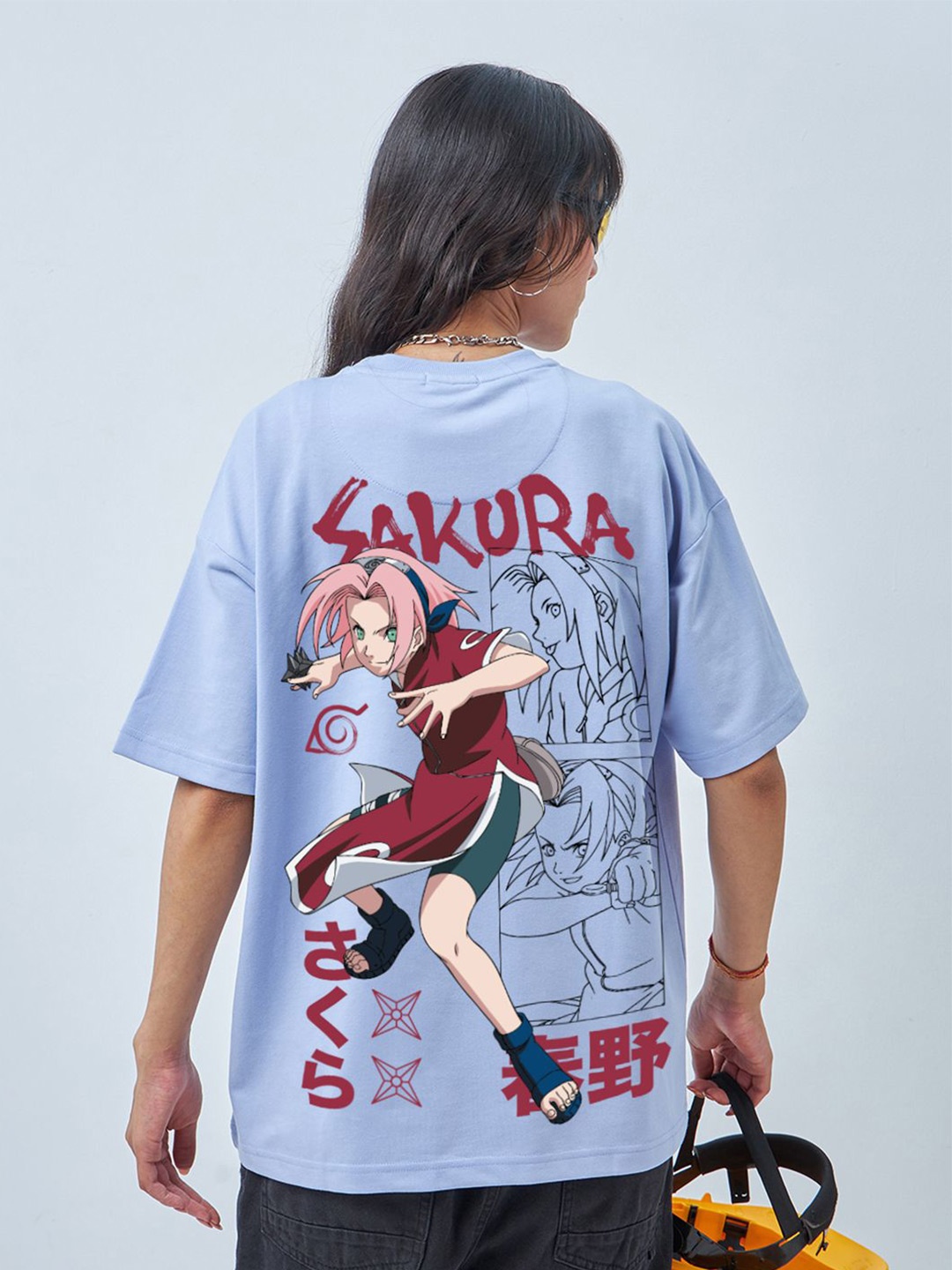 Bewakoof Heavy Duty 1.0 Women Baby Lavender Sakura Chan Graphic Printed Oversized T-shirt, Blue
Bewakoof Heavy Duty 1.0 Women Baby Lavender Sakura Chan Graphic Printed Oversized T-shirt, Blue